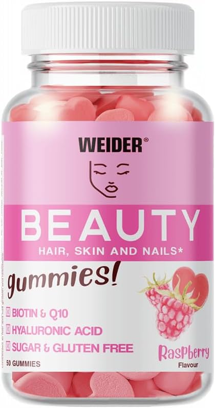 Weider Beauty Gummies - Nourishes Hair, Nails & Skin - Anti Aging Formula with Q19 - Sugar Free - Gluten Free - Biotin - Vitamin C - Zinc - 40 Gummies - Image 2