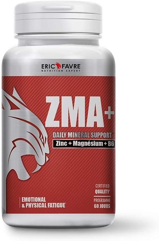 ZMA+ - Highly Dosed Supplement with Zinc Magnesium and Vitamin B6 - Energy Metabolism, Protein Synthesis, Testosterone Levels - Program 60J - Eric Favre - Image 2