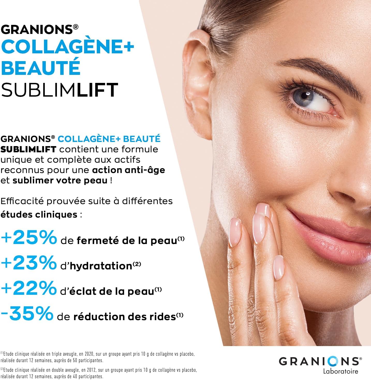 Granions Collagen + Beauty Sublimlift | Type 1 Marine Collagen | 12g Serving-Patented Collagen | Hyaluronic Acid + Vitamin C, E + Coenzyme Q10 | Collagen Powder 300g - Image 6