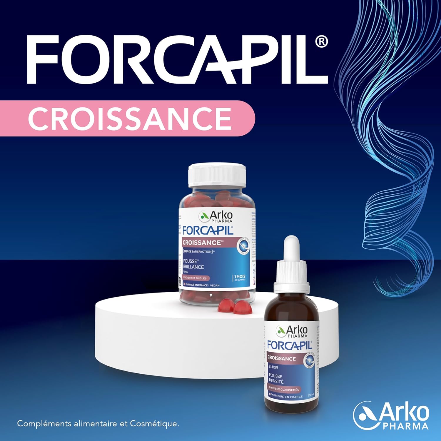 Arkopharma Forcapil Gummies Growth - Hair and Nails - Promotes Hair and Nail Growth - Strengthens Hair Fibre - 60 Gummies - One Month Cure - Image 9