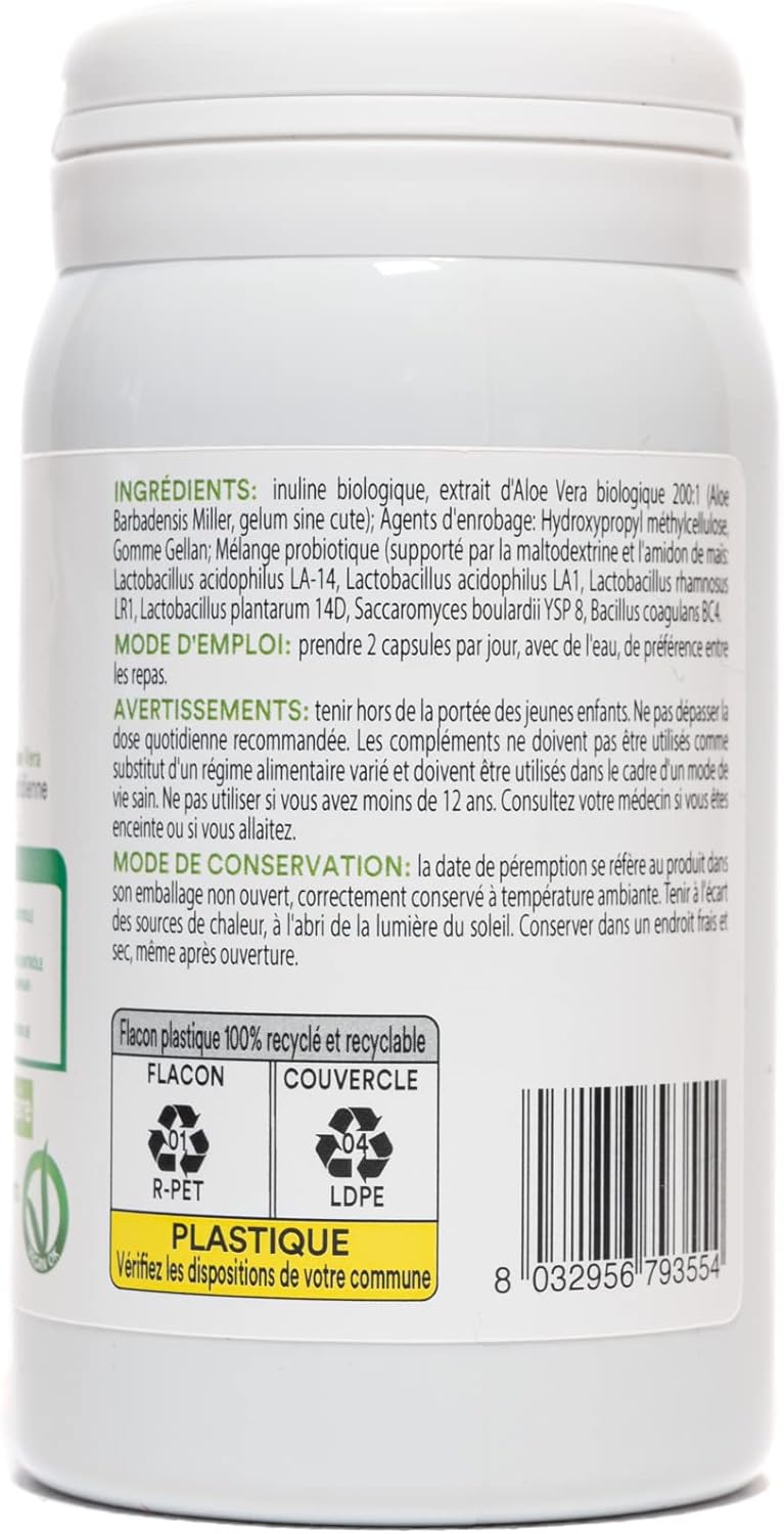 Benessence - Organic Aloe Vera, Probiotics and Prebiotics in Vegetable Capsules - 60 Capsules - Image 9