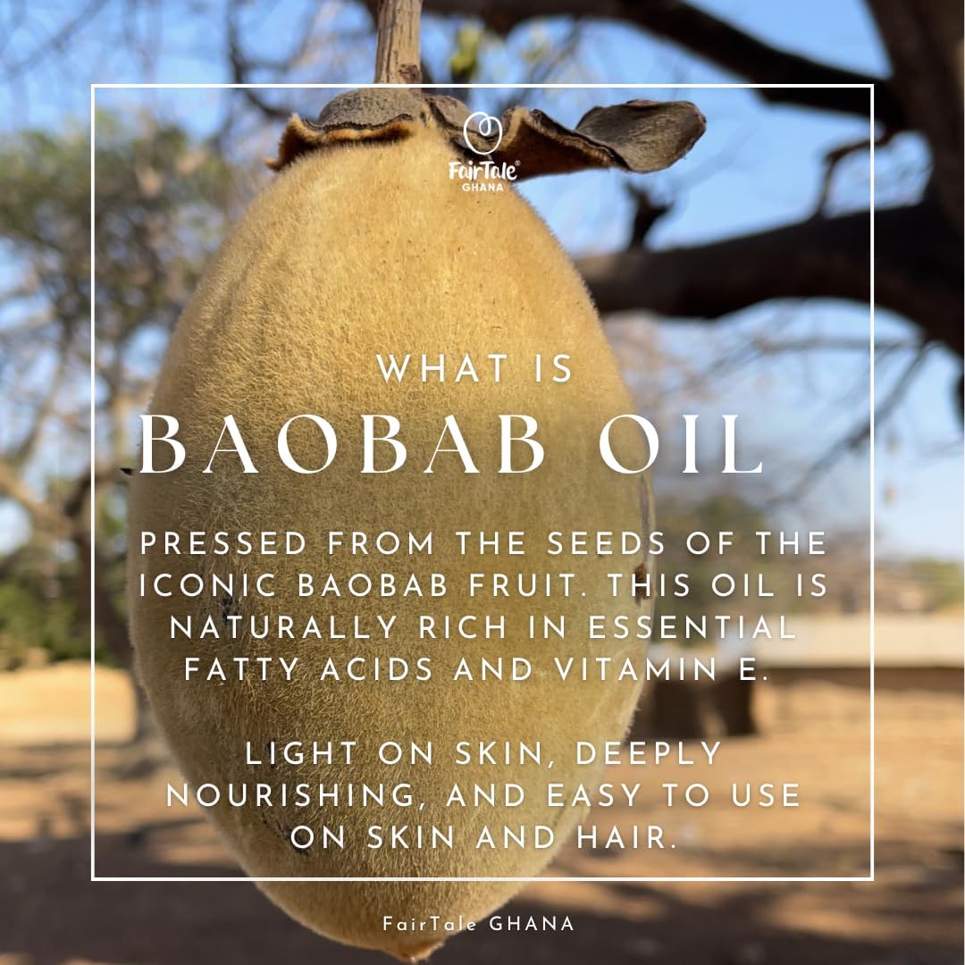 FairTale GHANA Raw African Shea Butter 16oz / 450g + Baobab Oil 210ml / 210ml Set - Image 9
