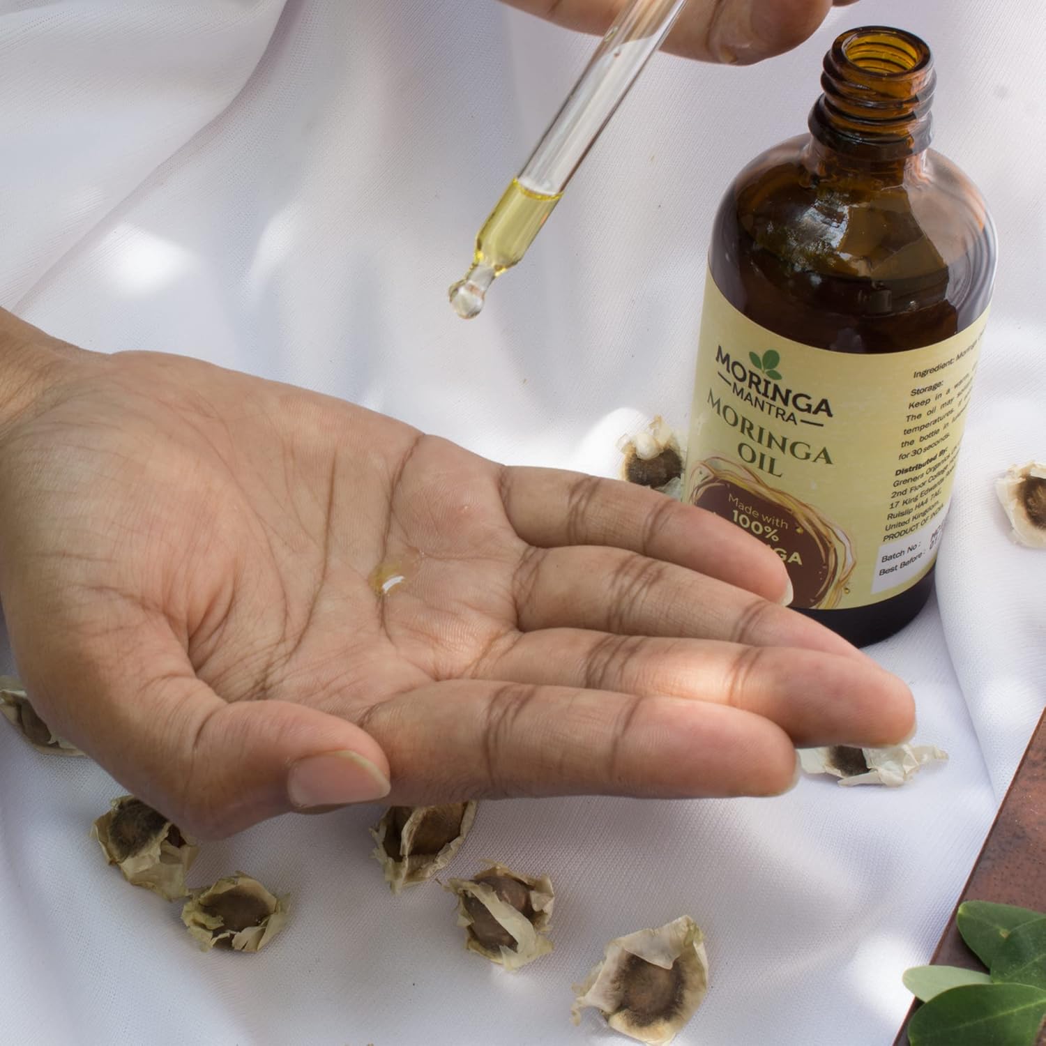 Moringa Mantra Pure Moringa Seed Oil, 100ml, Made from Moringa Oleifera Seeds, Cold Pressed Oil, No Additives or Additives - Image 4