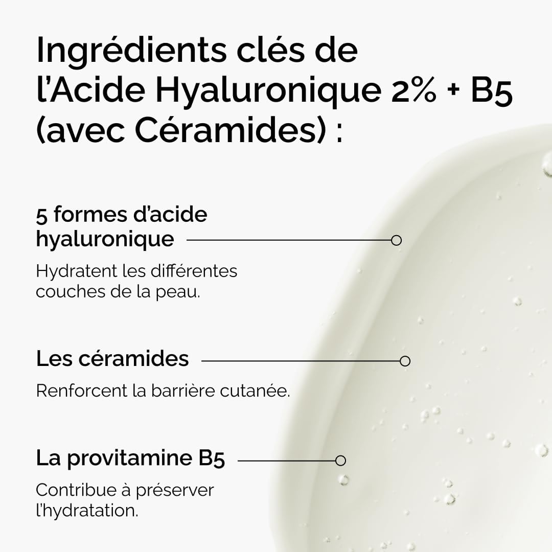 The Ordinary Hyaluronic Acid 2% + B5 (with Ceramides), Multi-Depth Hydration Serum for Plumper, Smoother Skin, 30ml - Image 5