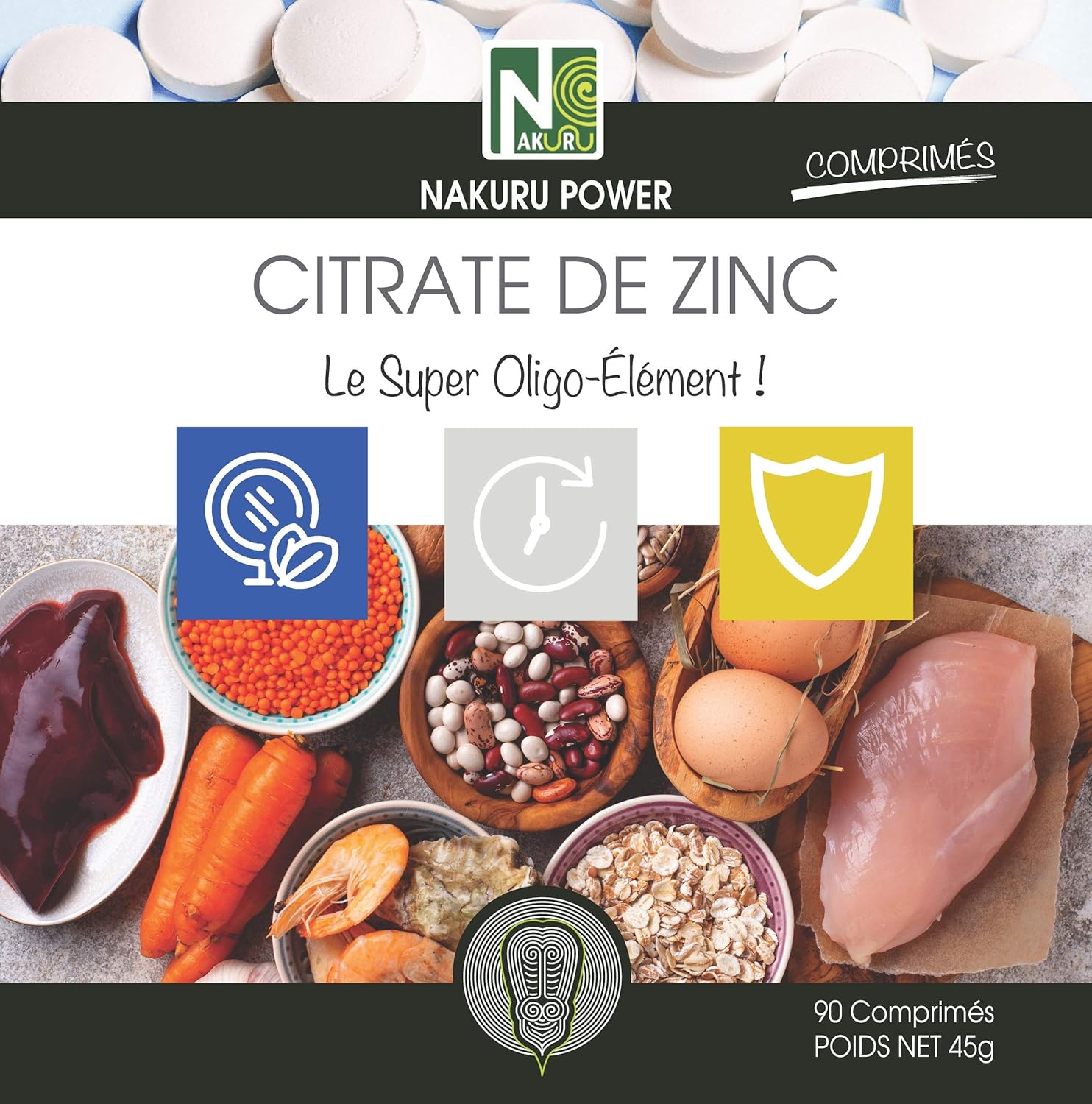 NAKURU | Zinc Citrate | Power Range | Made in France | "The Super Oligo-Element!" | (90 Tablets of 500mg / Net Weight: 45g) - Image 4