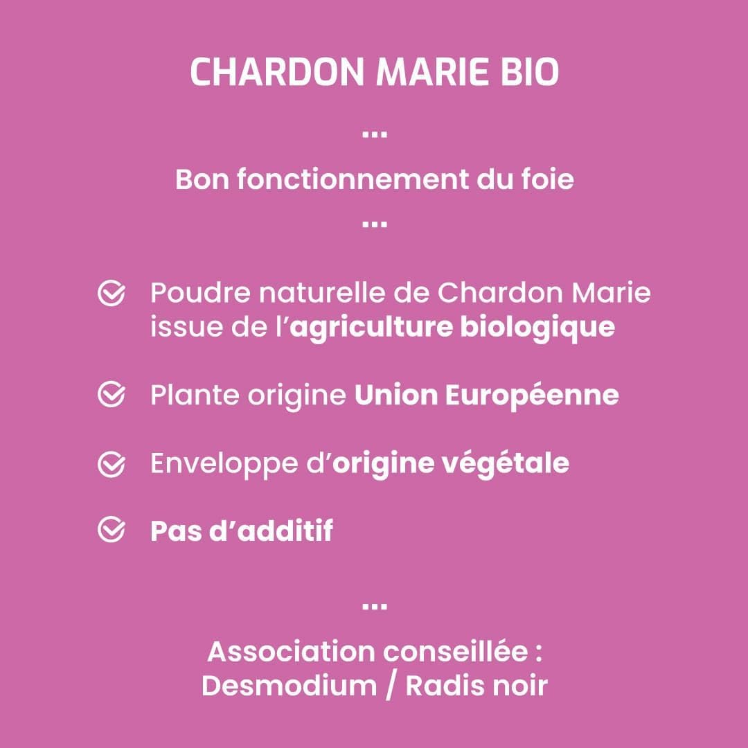 CHARDON MARIE - Food Supplement - Detoxification, Elimination & Protection of the Liver - 50 Capsules - Made in France - Image 4
