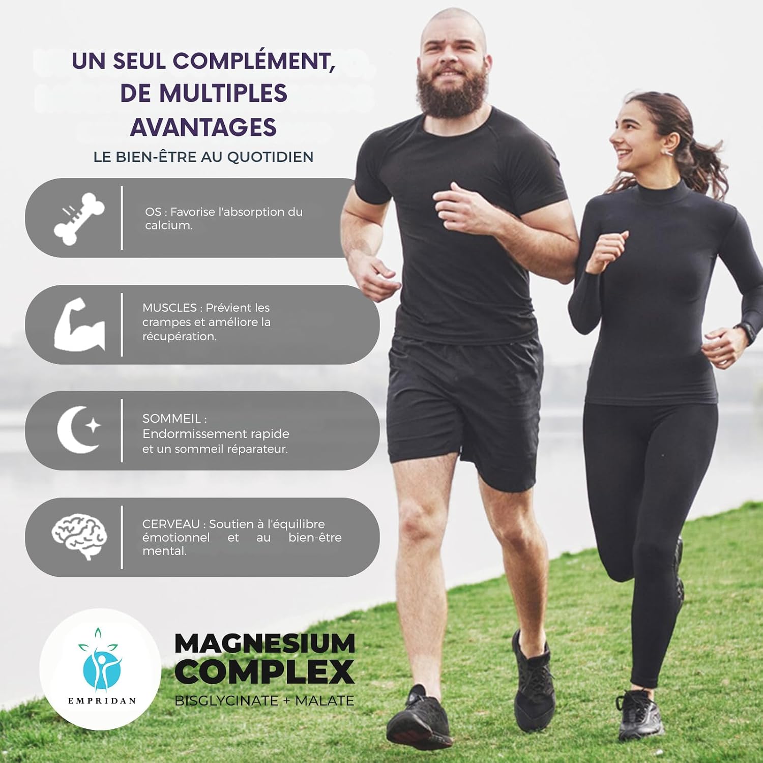 Magnesium Bisglycinate and Malate Complex (230mg Elemental Magnesium) – High Absorption with Vitamin B6 and D3 – 120 Vegetable Capsules – Energy, Sleep and Muscle – EMPRIDAN - Image 6