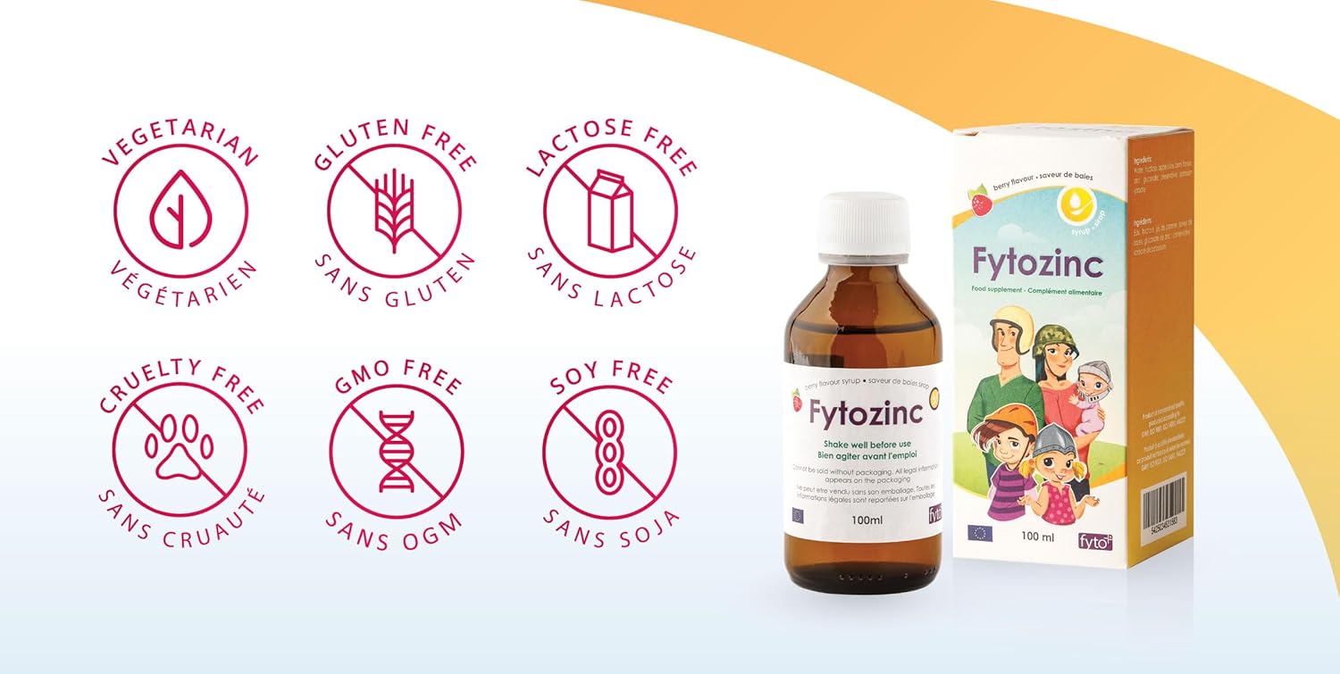 Fytozinc Syrup Zinc Child Adult Immune Defenses Vitality 100 ml - Image 6