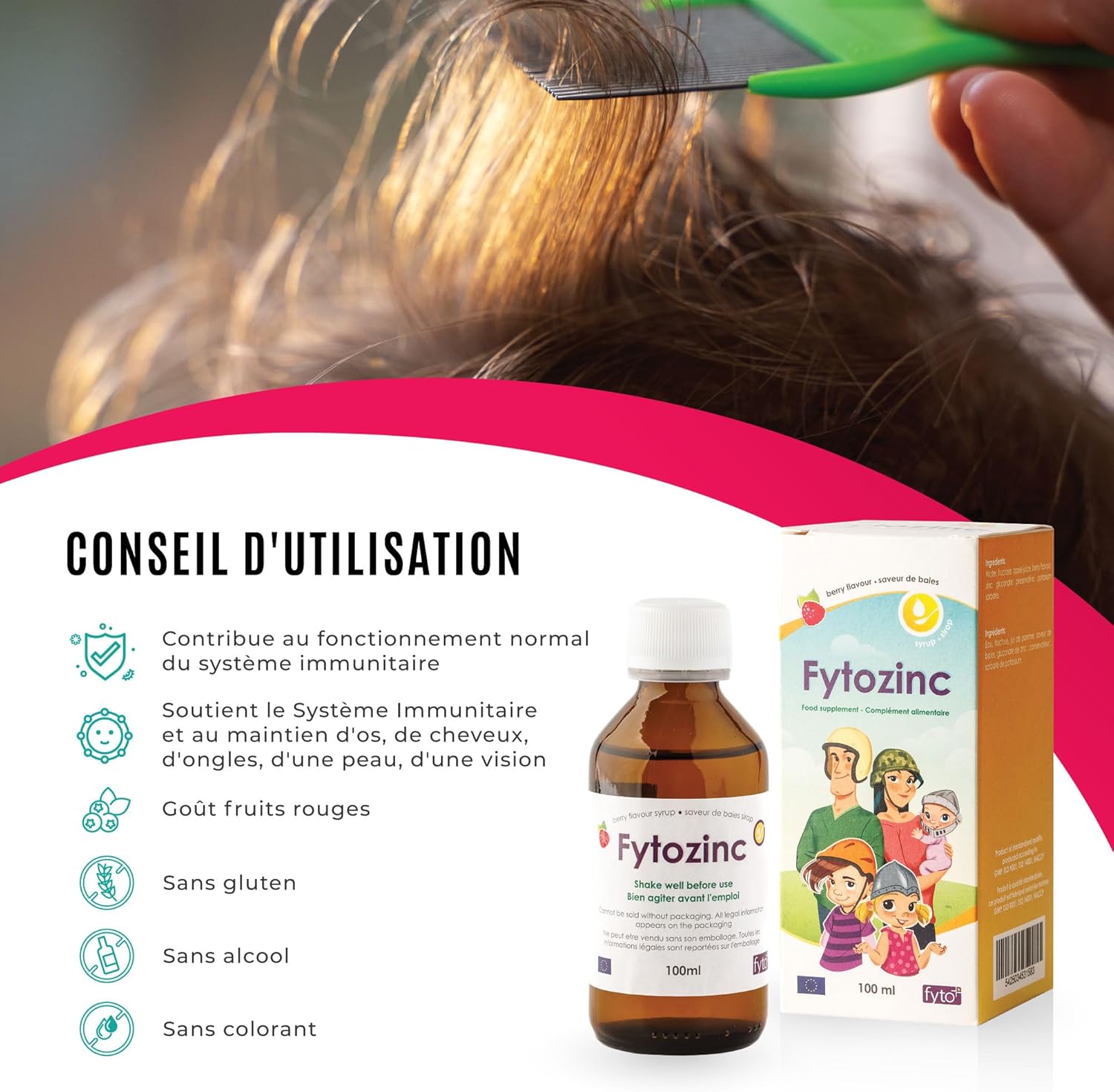 Fytozinc Syrup Zinc Child Adult Immune Defenses Vitality 100 ml - Image 8