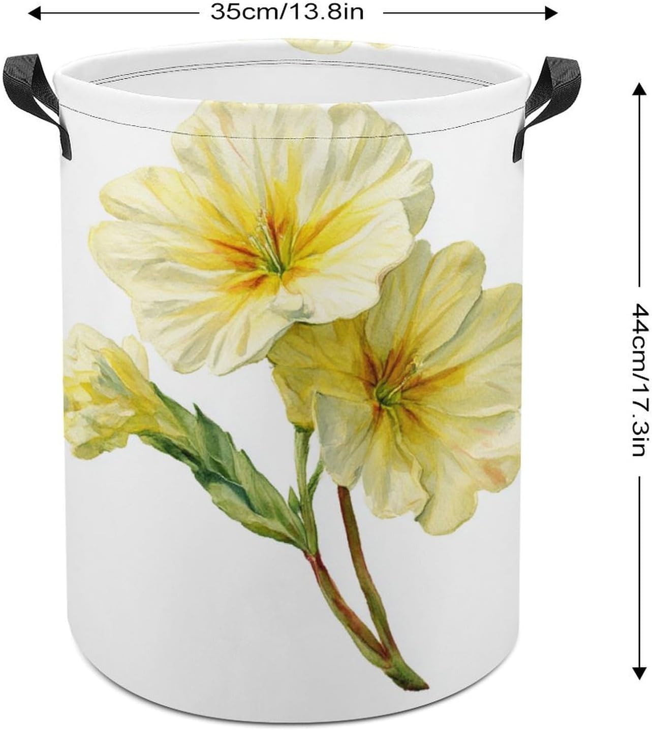Paniers à linge longs à motif de fleurs d'onagre - Panier à linge imperméable et pliable - Panier à linge sale pour salon, salle de bain - Image 3