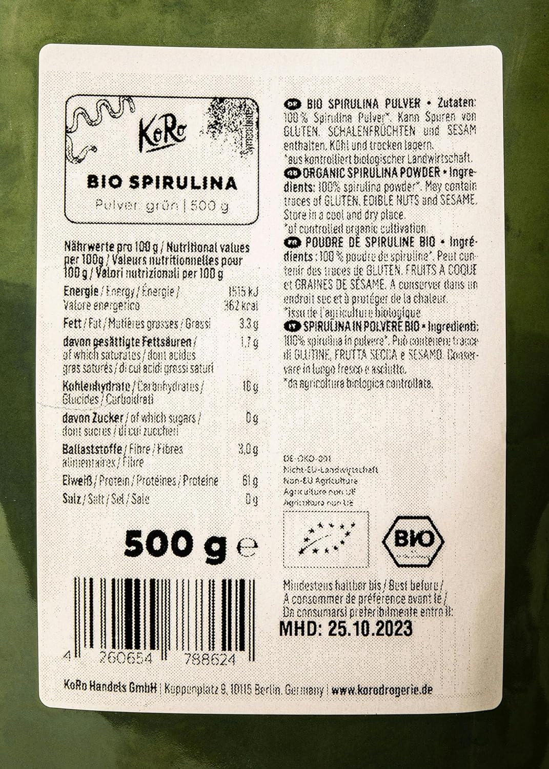 KoRo - Spirulina powder organic 500g - Image 5