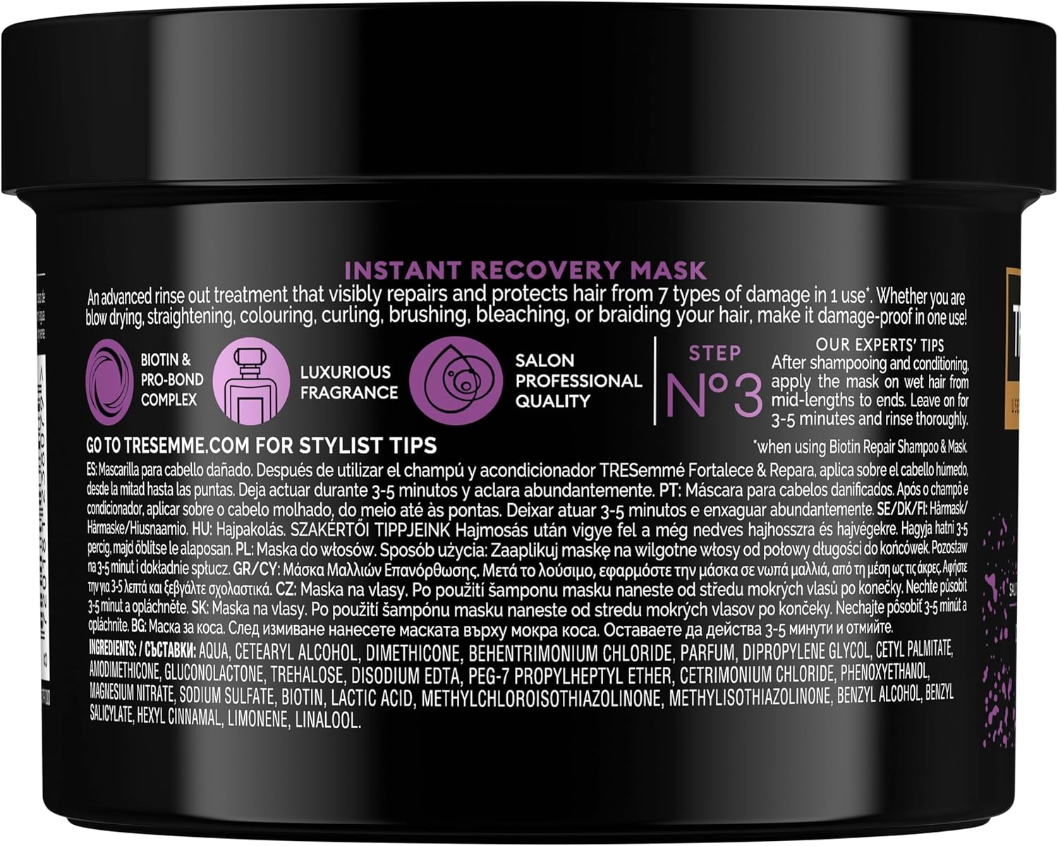 TRESemmé Biotin Repair Instant Recovery Mask with Biotin and Pro-Bond Complex 440ml - Image 5