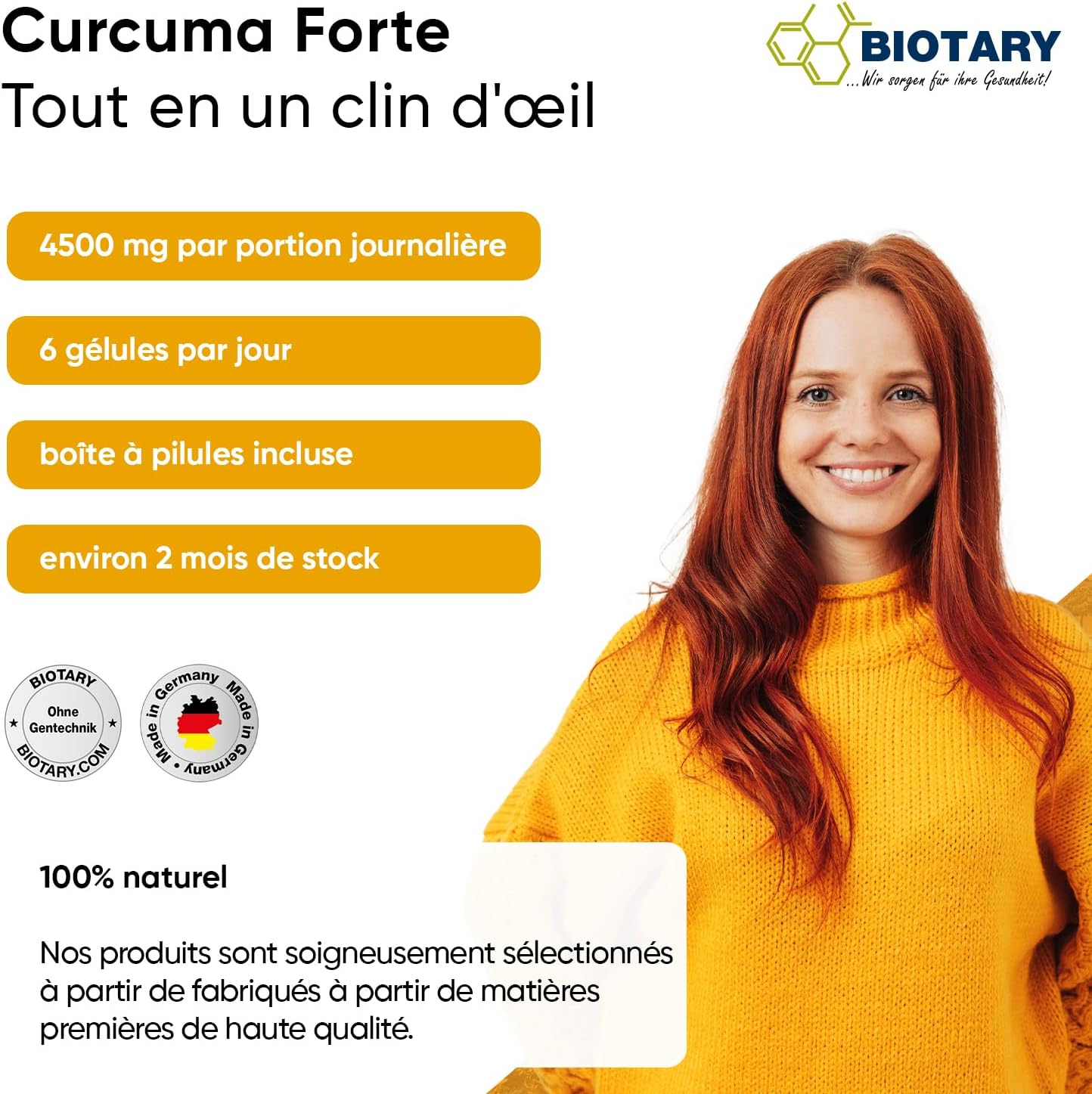 Turmeric Forte 365 Vegan Capsules 4,500 mg per daily dose with black pepper pill box included 2 months reserve high dosage pure formula controlled quality - Image 3