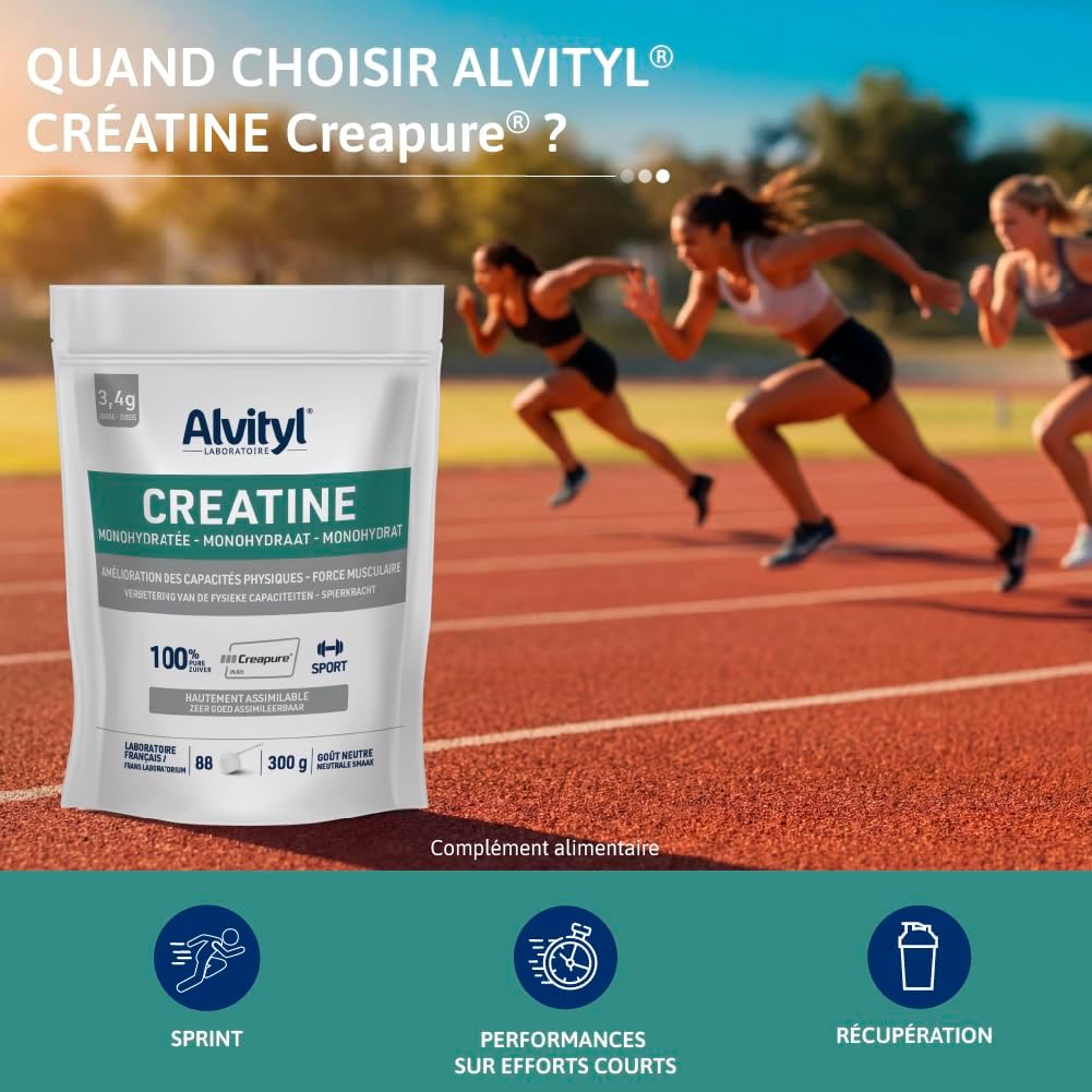 Alvityl Creatine Monohydrate – Creapure – 100% Pure – Improves Physical Capacity – Muscle Strength – Highly Absorbable – 3 g Creatine Creapure per Day – 300 g - Image 6