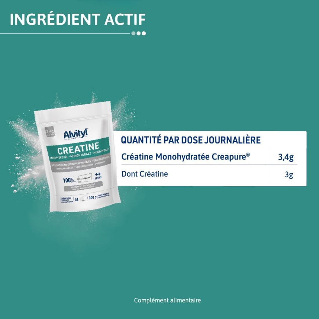 Alvityl Creatine Monohydrate – Creapure – 100% Pure – Improves Physical Capacity – Muscle Strength – Highly Absorbable – 3 g Creatine Creapure per Day – 300 g - Image 9