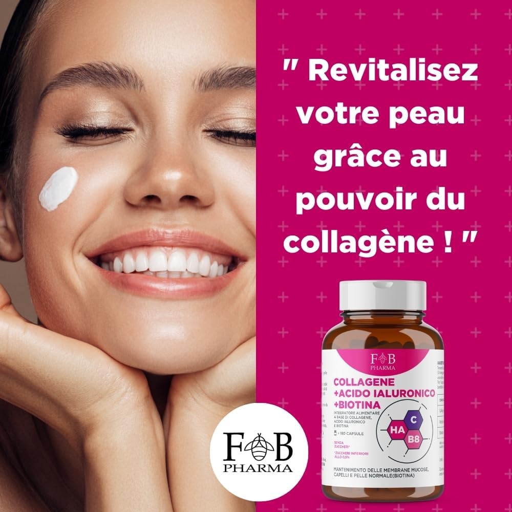 Collagen, Hyaluronic Acid with Biotin – Beauty Supplement for Skin, Hair and Nails – Hydration & Elasticity – 180 Capsules – Premium Quality, Non-GMO, Made in Certified Laboratory - Image 5