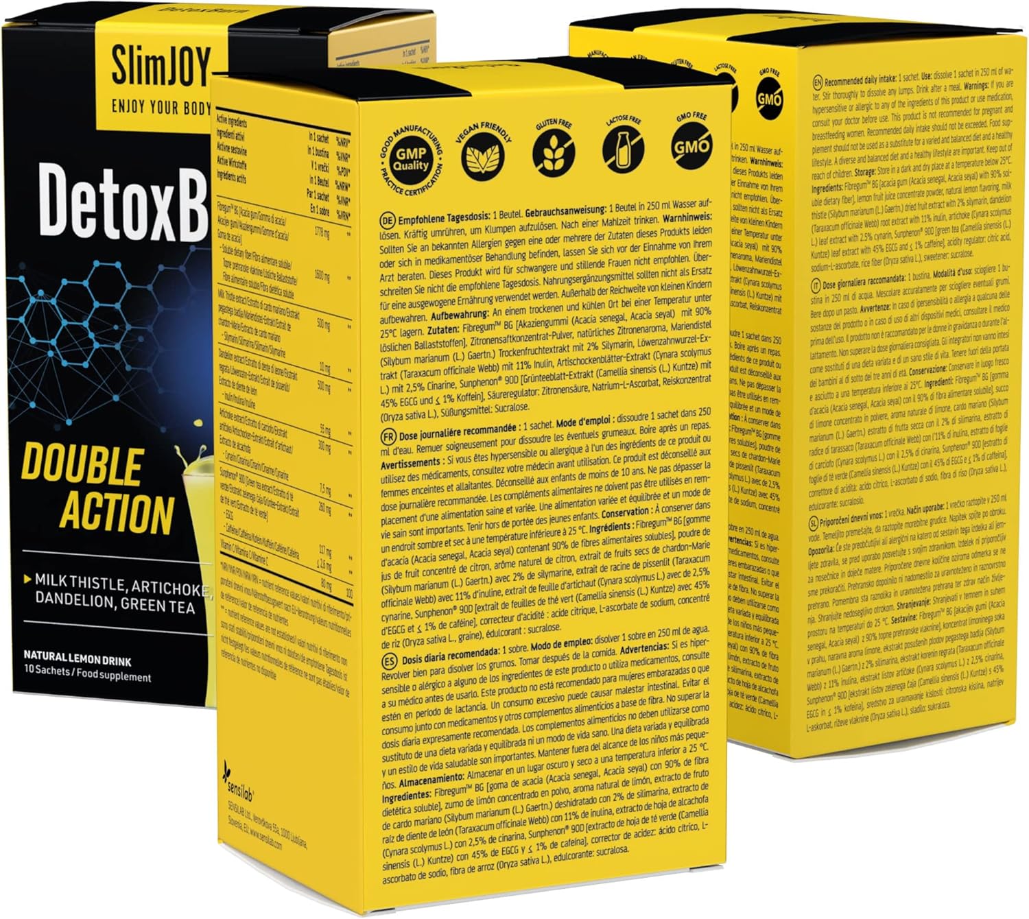 Sensilab Slimmium DetoxBurn Milk Thistle Drink, 30 Sachets | Artichoke, Dandelion and Green Tea, Vitamin C helps reduce fatigue - Image 3