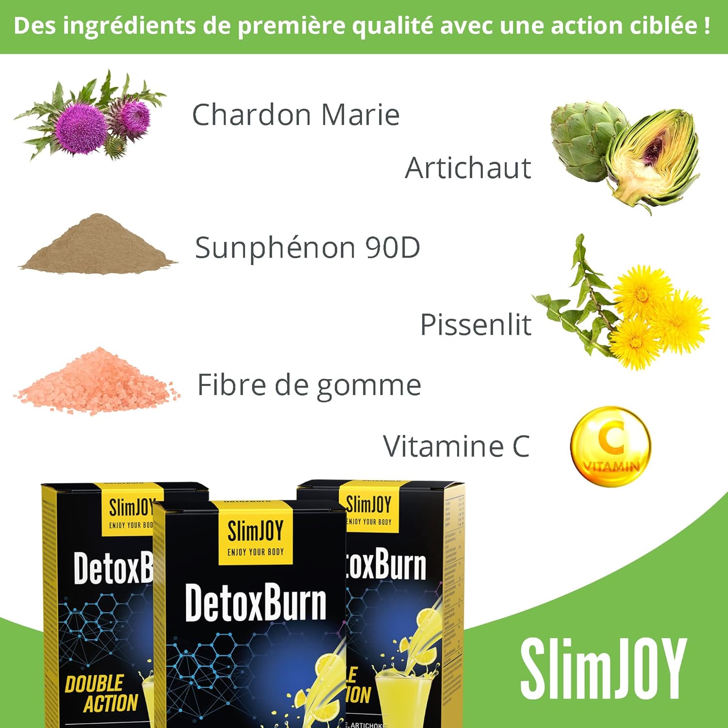 Sensilab Slimmium DetoxBurn Milk Thistle Drink, 30 Sachets | Artichoke, Dandelion and Green Tea, Vitamin C helps reduce fatigue - Image 7