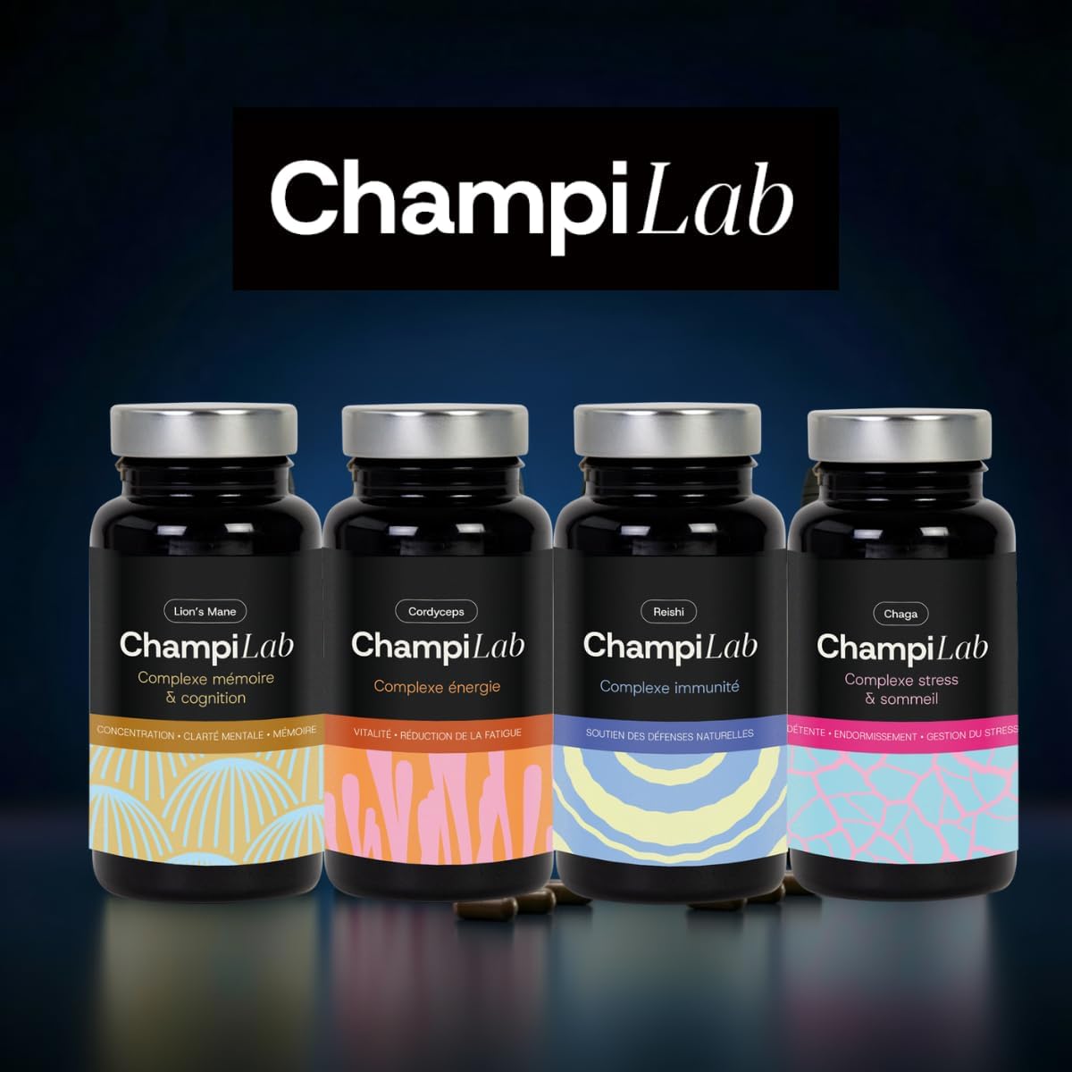 Lion's Mane Champilab Memory Complex - 60 Capsules - Natural Supplement Memory, Concentration, Focus and Nervous Balance, Plant Synergy, Vitamins and Minerals - Image 3