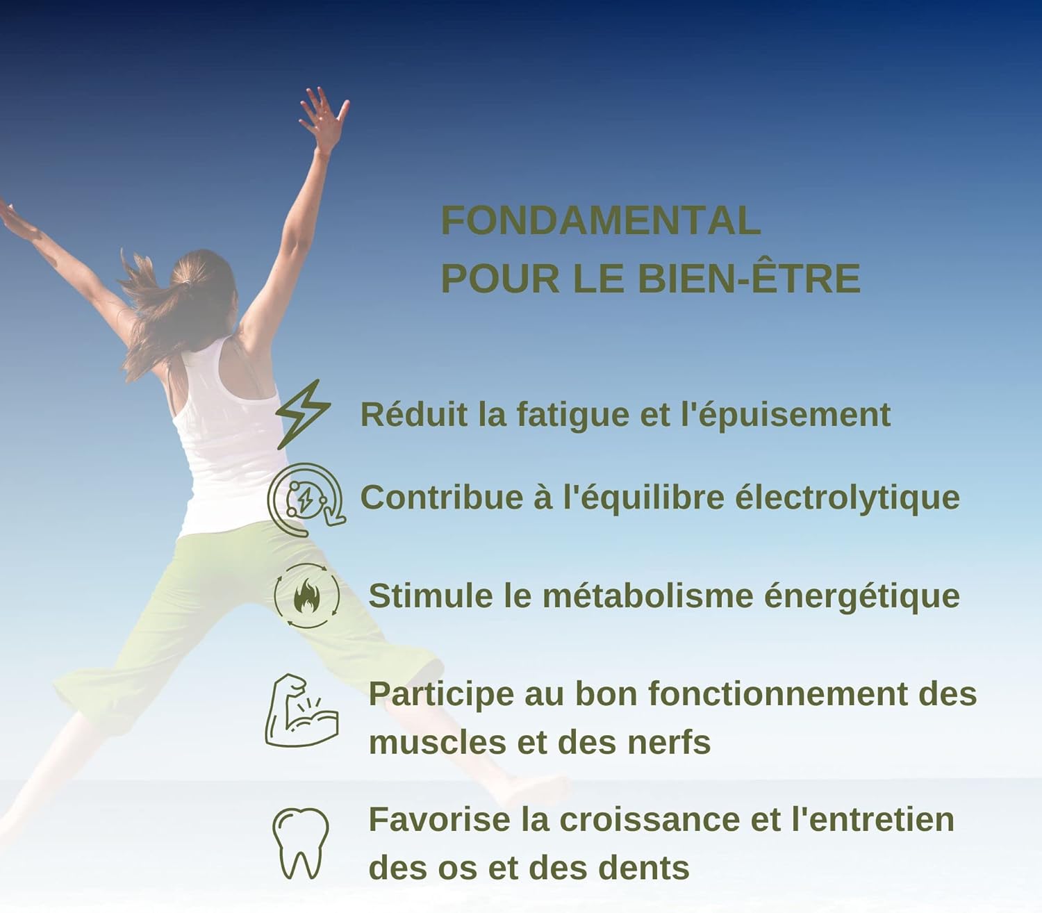 Benessence - Magnesium Citrate Powder Soluble - Food Integrator - Helps reduce fatigue and exhaustion - 125 days integration- 500g - Image 6