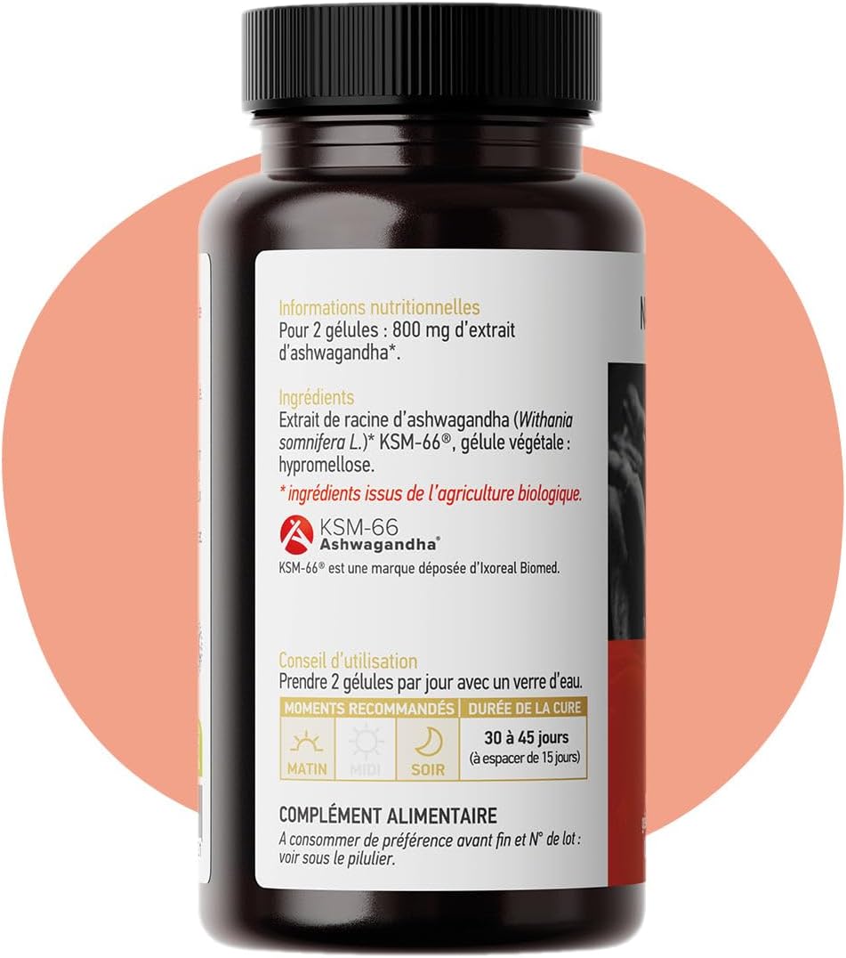 Ashwagandha Organic KSM-66 Vegetable Capsules - Improves Sleep Quality, Helps Reduce Stress and Anxiety - Pure Ashwagandha Root Extract - 90 Capsules - Image 4