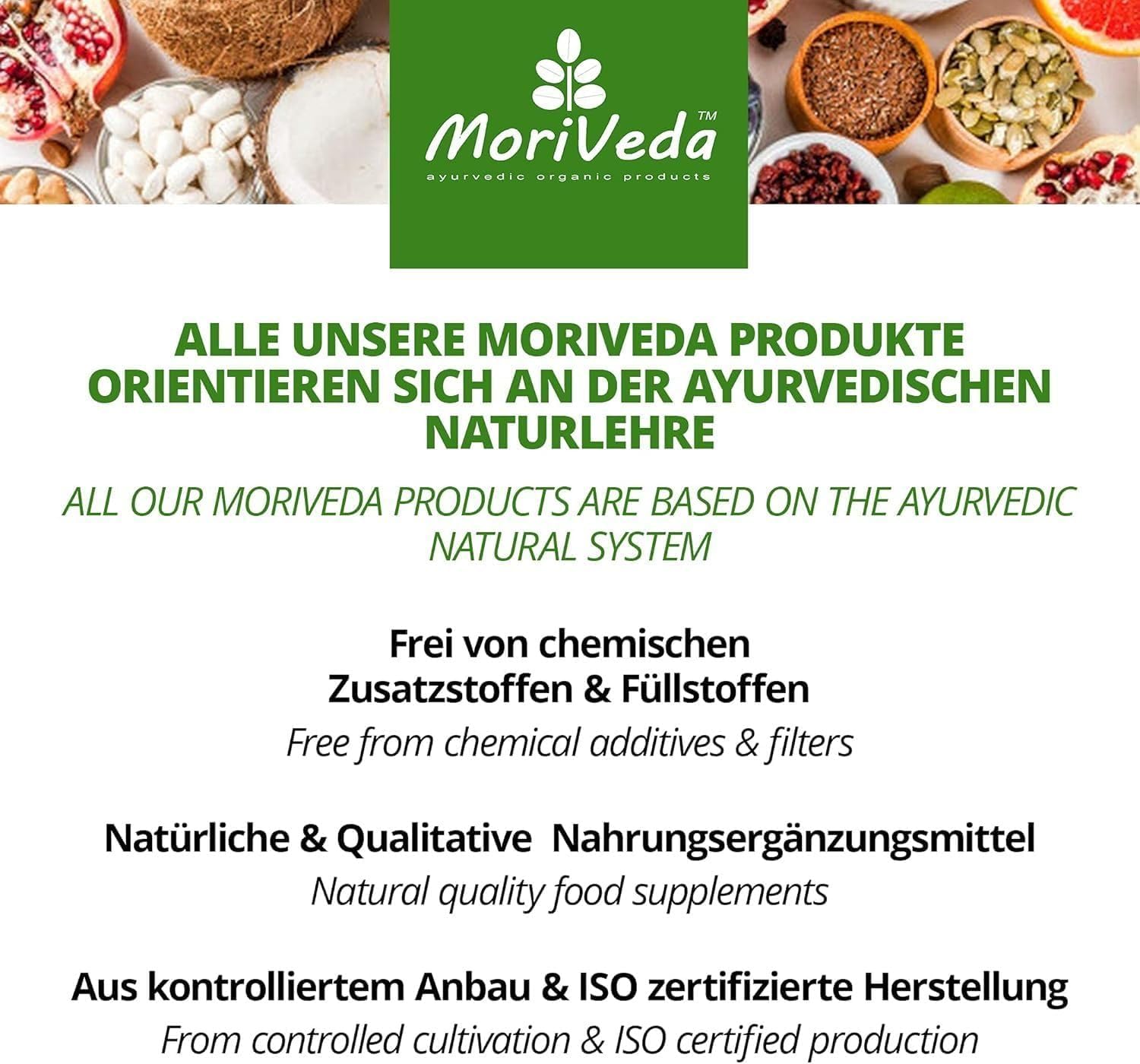MoriVeda Superfood Tablets 1000mg | Moringa + Ashwagandha + Triphala Blend | Nutrient Supplier for up to 2 Months | 120 Tablets - Image 7