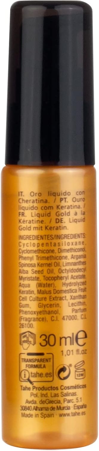Tahe Botanic Keratin Gold Hair Serum Liquid Gold and Pure Keratin (30 ml) - Image 4