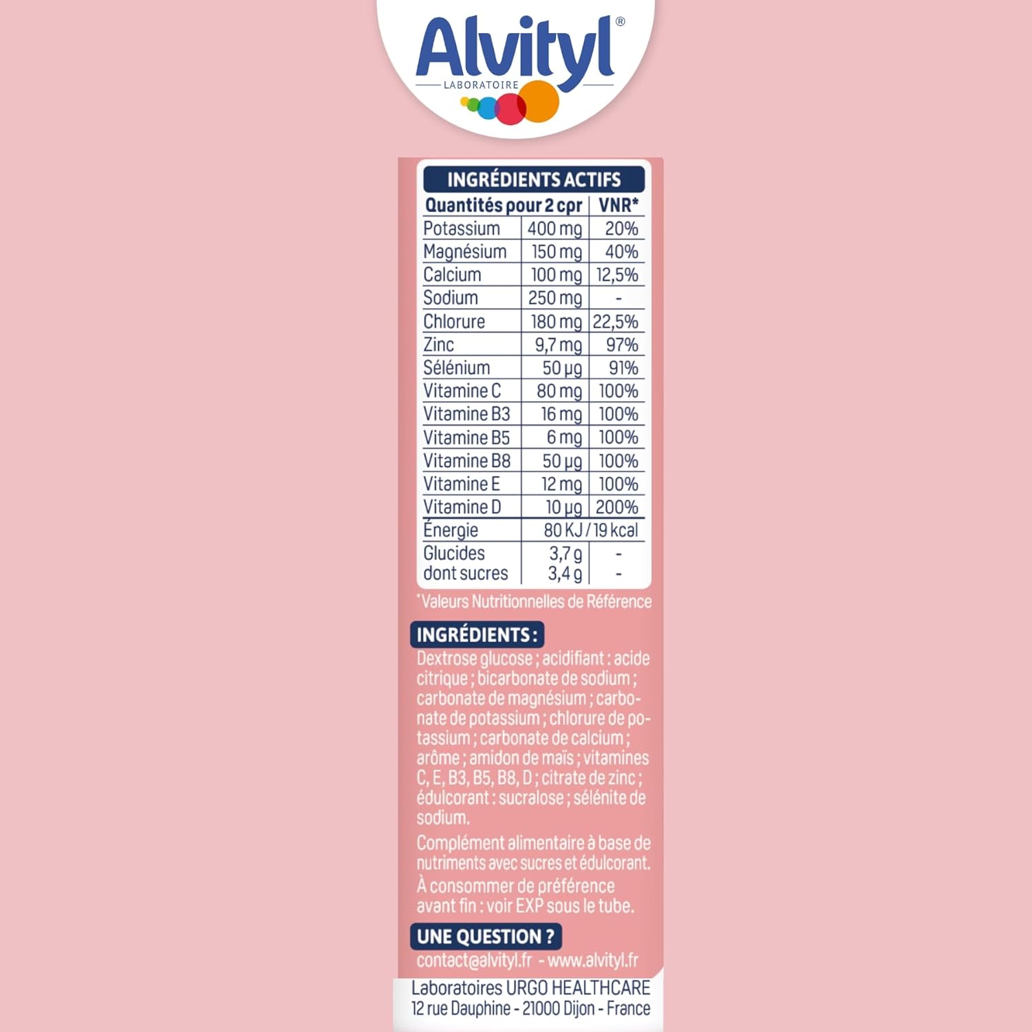 ALVITYL HYDRINK BEAUTY - Electrolytes - Biotin Zinc - Hydration, Skin, Hair, Nails - Effervescent Lozenges - Raspberry Flavour - 20 Effervescent Tablets - Image 9