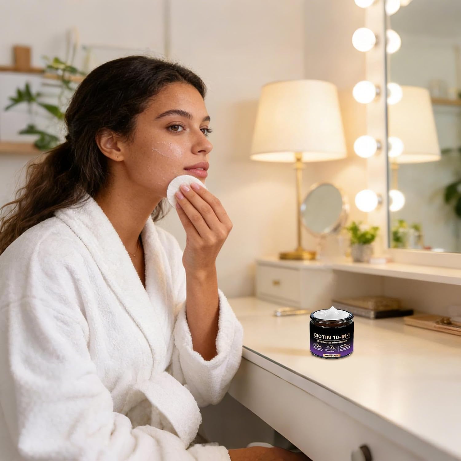 10 In 1 Biotin Skin Restoration Cream, With 7 Days Warts, Grains & Acne Removal, 50G, Skin Treatment Cream, Collagen Lift Serum, Elas - Image 4