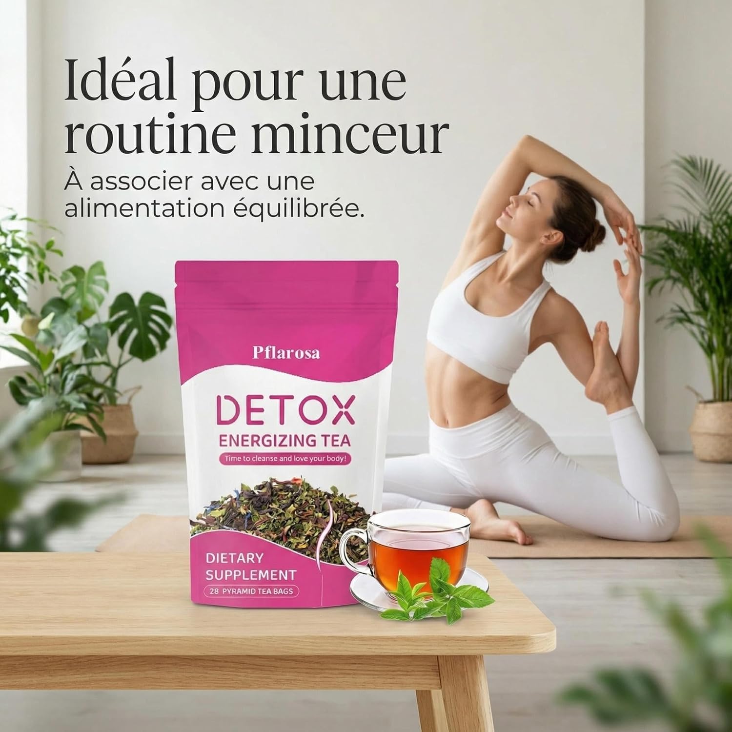 Detox Tea for Weight Loss – 28 Day Treatment | Slimming Detox Herbal Tea with Camellia, Dandelion & Rose Petals – Natural Cleansing & Digestive Support - Image 5