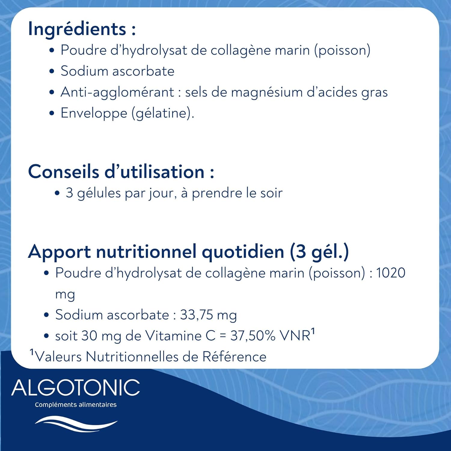Hydrolyzed Marine Collagen + Vitamin C - 75 Capsules - 1020 mg/day - 25 day course - Type I and III - Skin, Cartilage, Bones and Muscles - Image 6