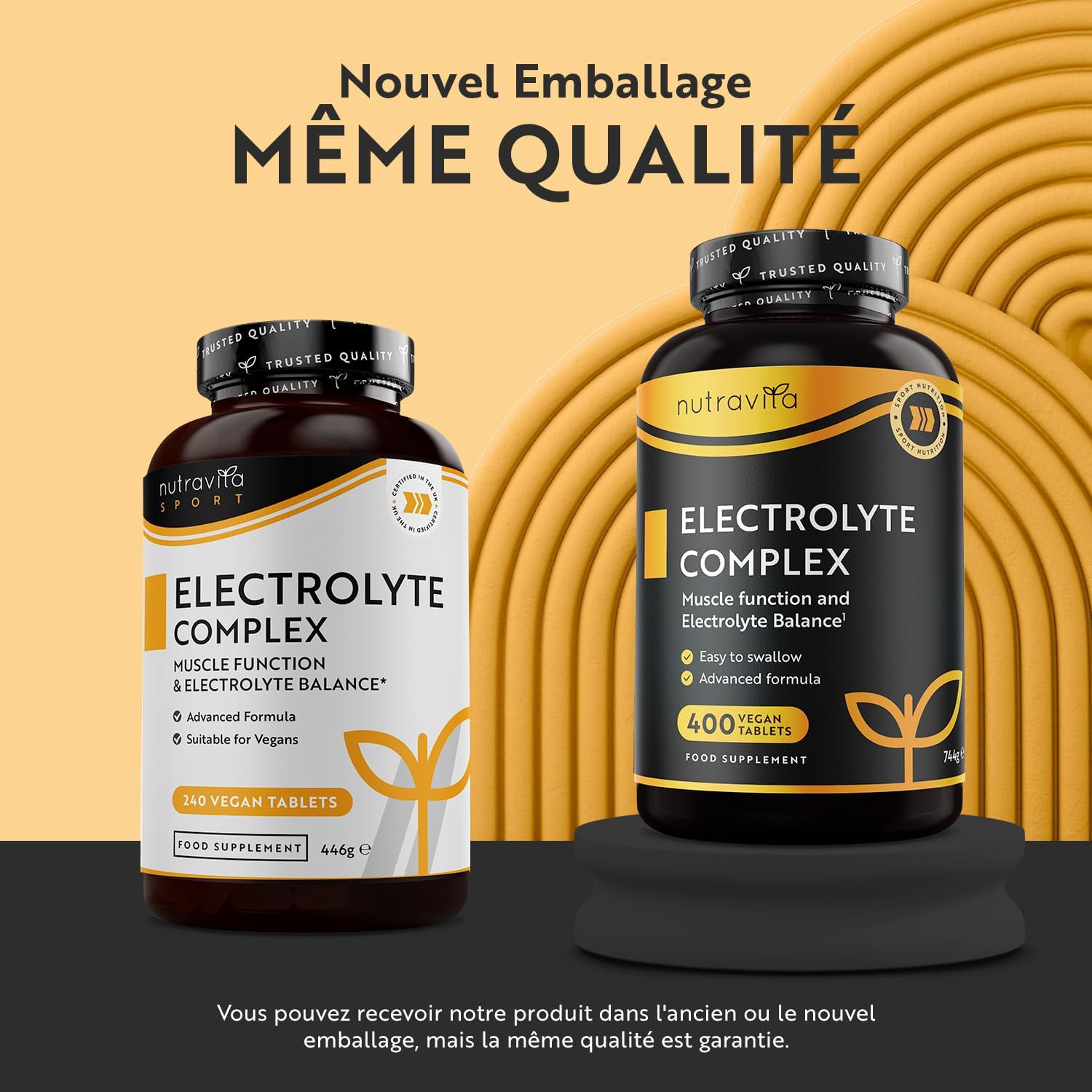 Electrolyte Complex 900mg, 400 Tablets (1+ Year) with Magnesium Calcium Potassium Dietary Supplement - Muscle Function (EFSA) Electrolytes Hydration without Sugar - Nutravita - Image 8