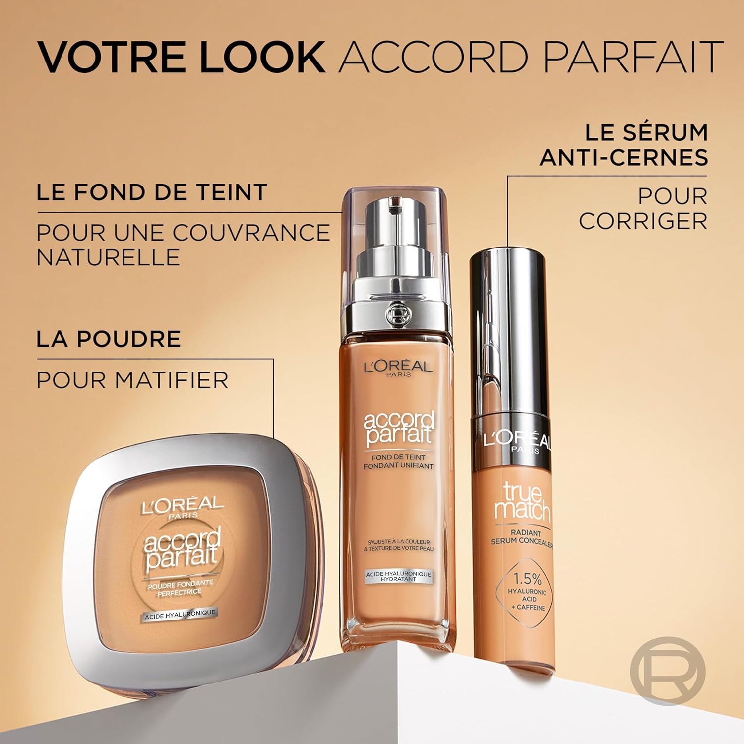L'Oréal Paris Fluid Foundation - 24H Hydration - Hyaluronic Acid Formula - All Skin Types - Perfect Match - Ivory (1.N) - 30 ml - Image 10