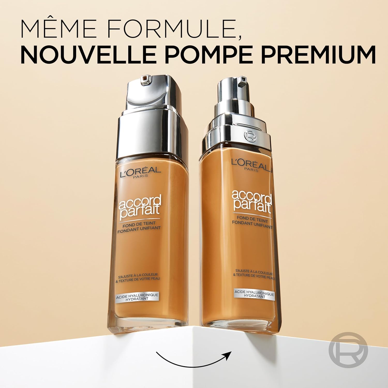 L'Oréal Paris Fluid Foundation - 24H Hydration - Hyaluronic Acid Formula - All Skin Types - Perfect Match - Ivory (1.N) - 30 ml - Image 12