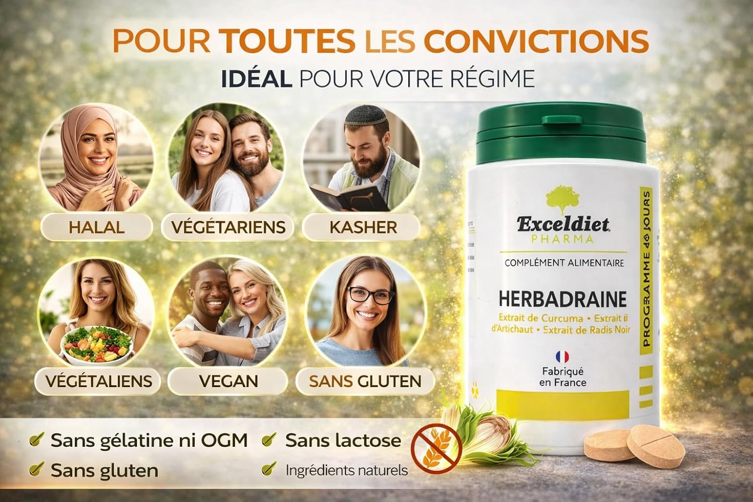 Detox Liver Artichoke and Black Radish - Turmeric - Natural Toxin Elimination - 120 Vegan Tablets - Liver Wellness - Exceldiet Pharma - Made in France - Image 5