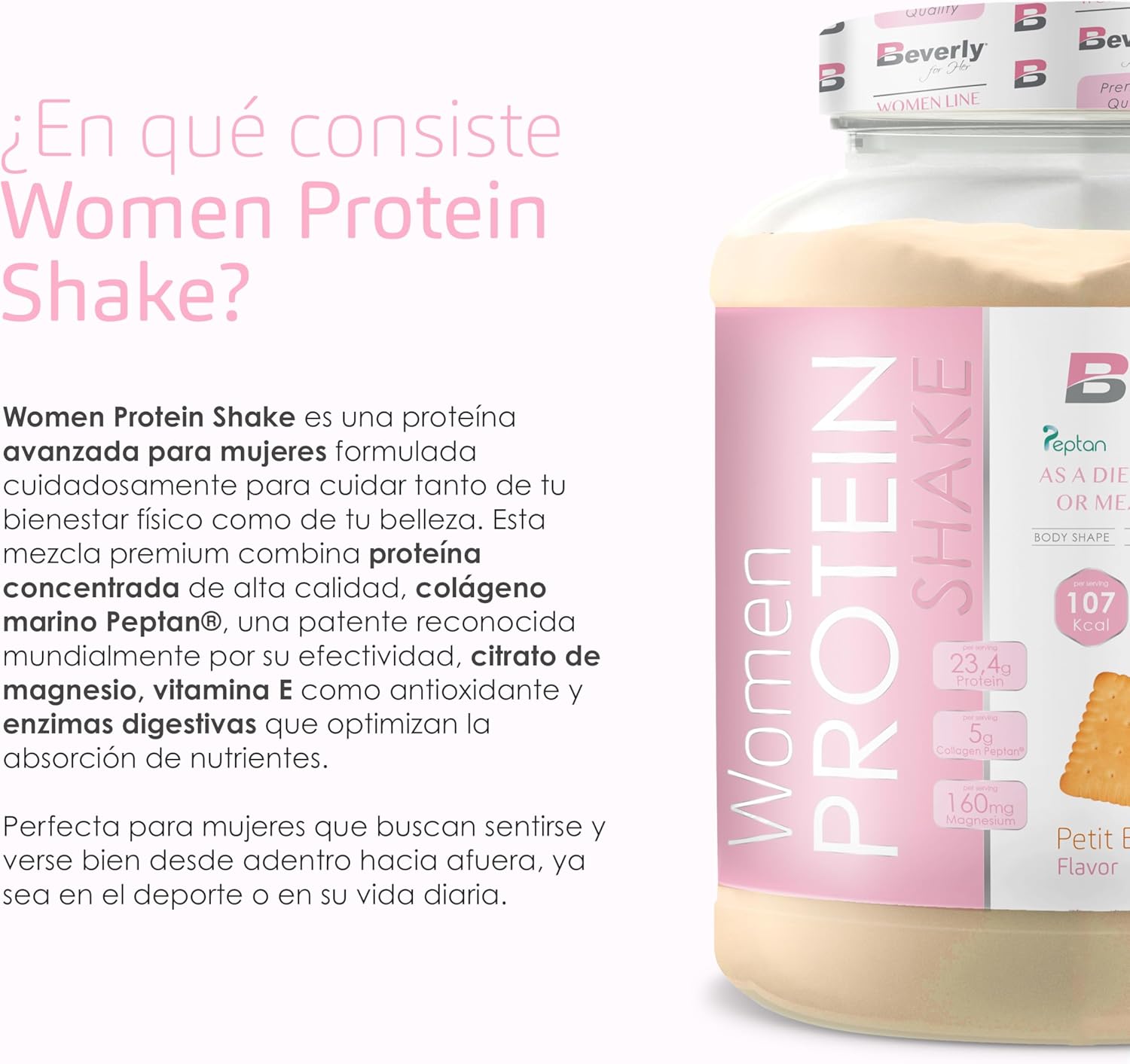 Beverly Women Protein Whey Protein for Women with Marine Collagen, Magnesium & Vitamin E, 24g Protein Per Serving (500g, Small Butter) - Image 7