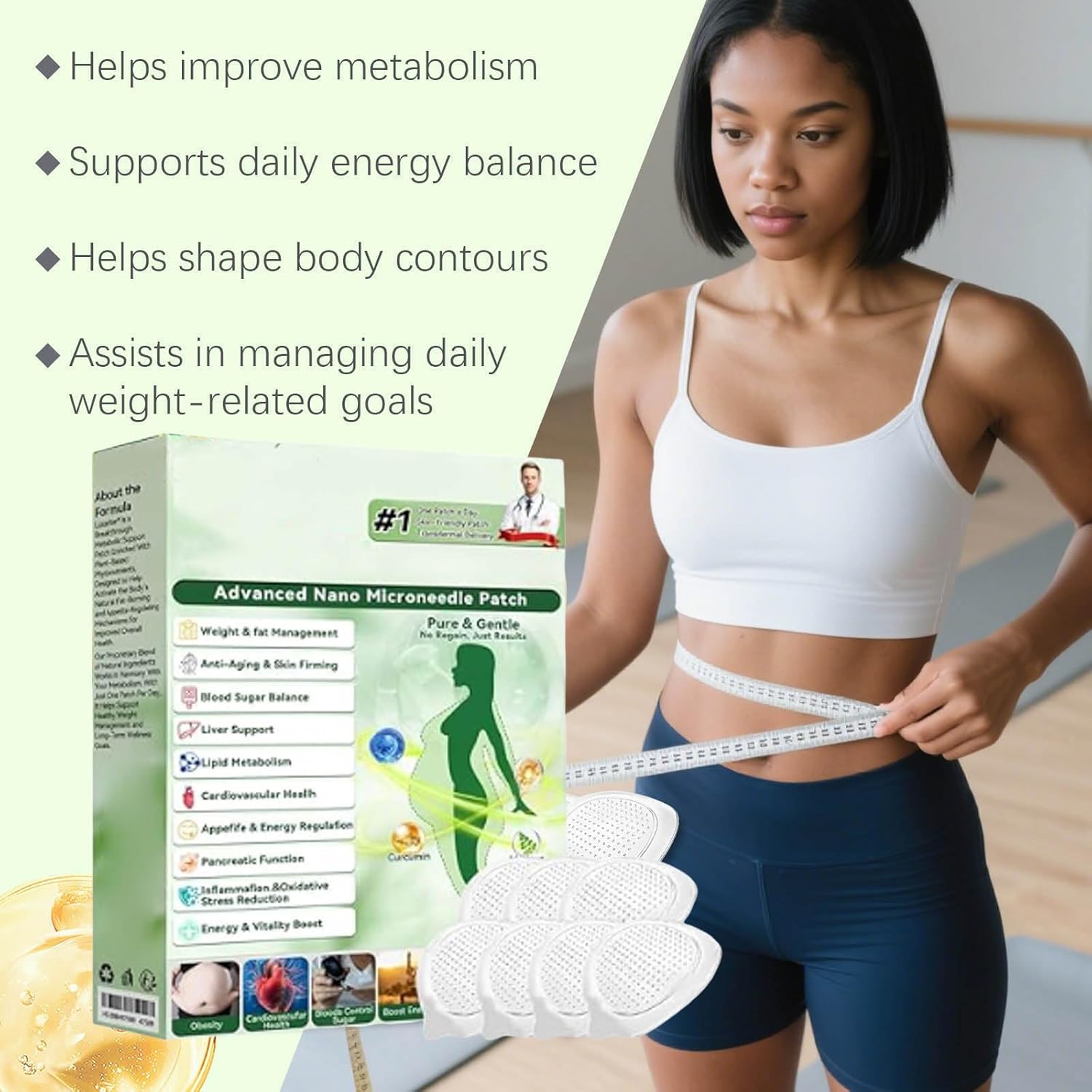 Moringa NAD+ Micro Needle Patch 10 in 1, Moringas X Berberine Slimming Dressings, Moringas X Berberine Microneedle Patches, Nad Nano Microneedle Dressings, Natural Dressings for All - Image 5