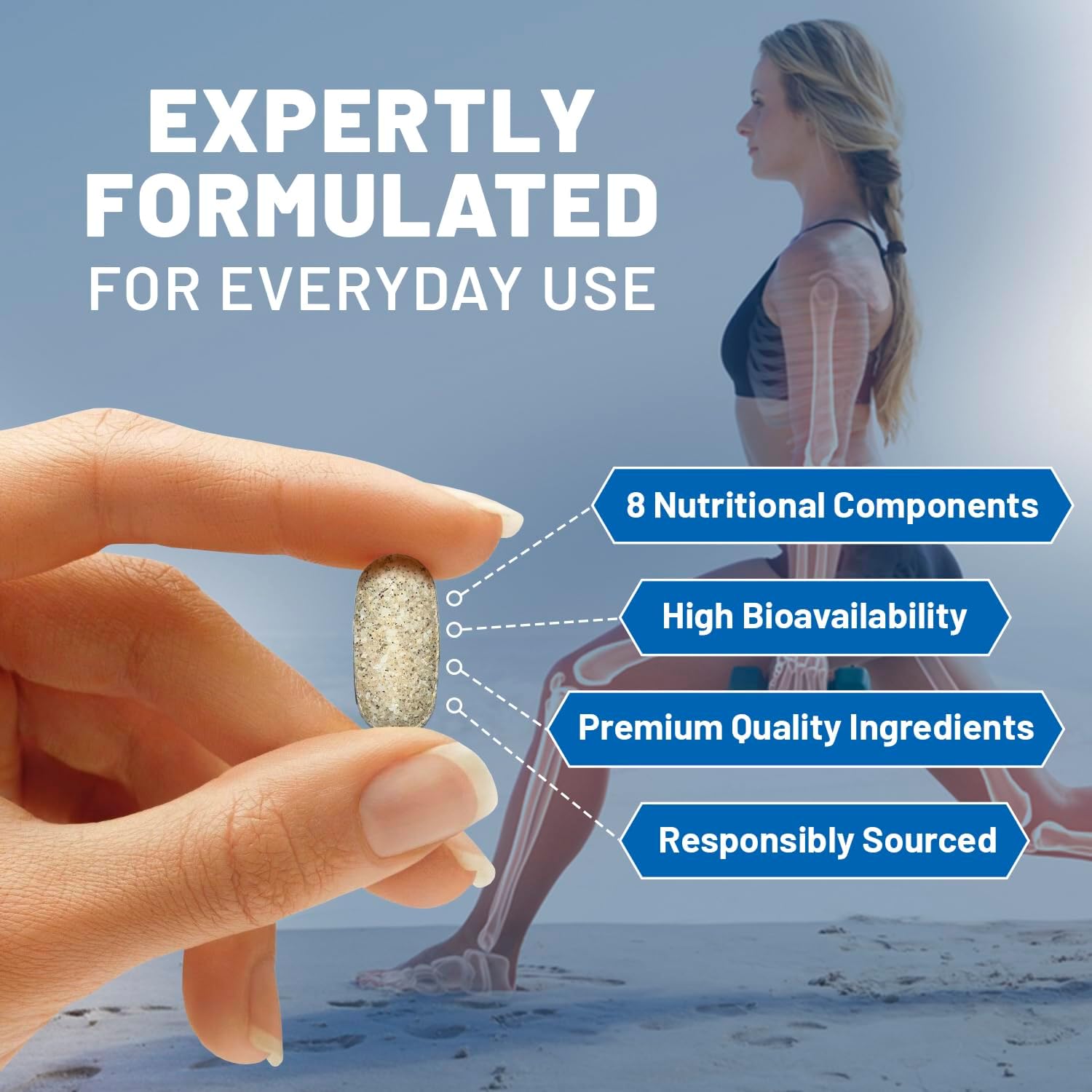 Glucosamine & Chondroitin Complex 2227mg Per Serving | 200 High Strength Tablets | 8 Nutritional Components | Made in the UK by Prowise - Image 5