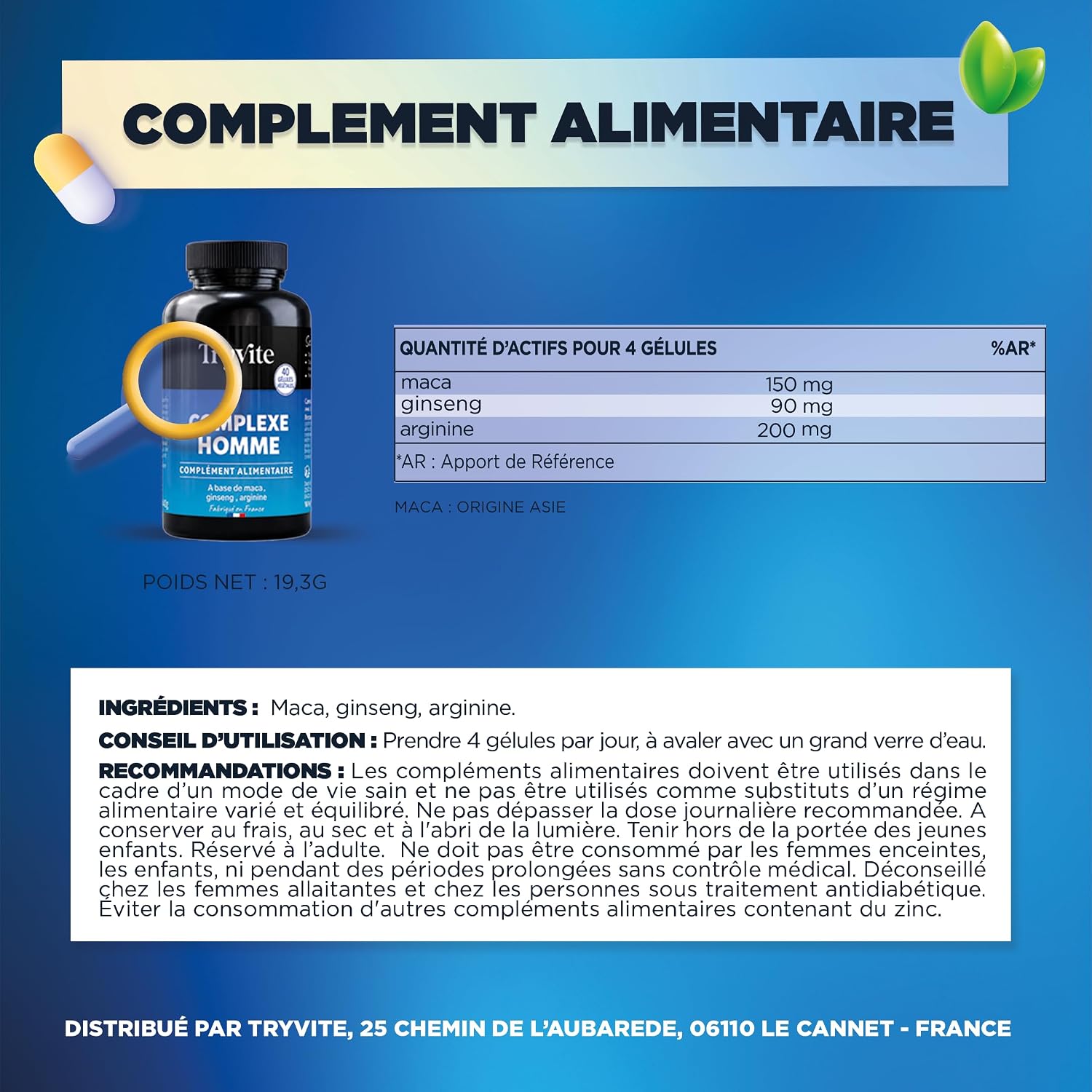 TRYVITE - Herbal Complex - 40 Capsules - Image 3