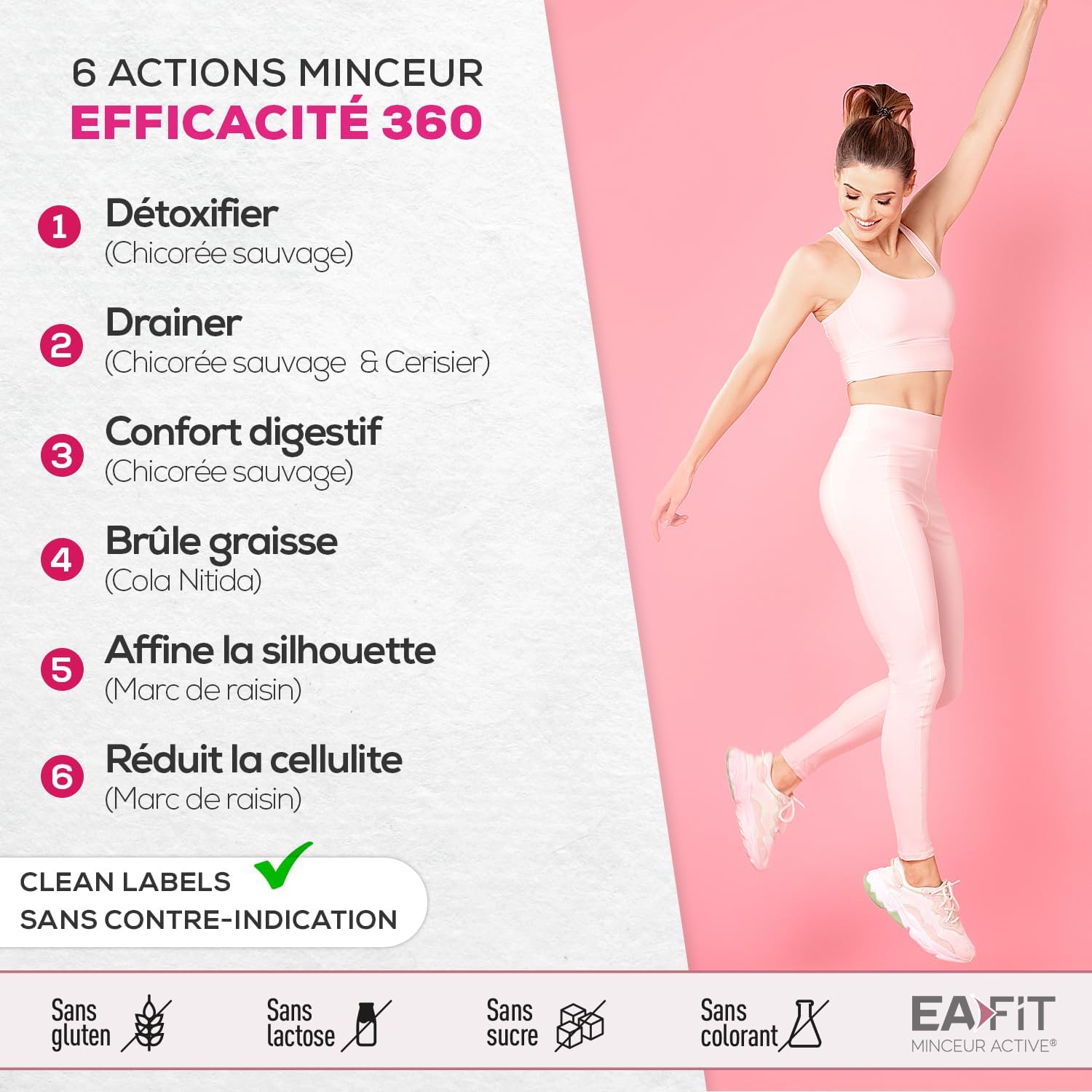 Slimming Drink | Slimming 360 drink EAFIT | Fast and effective slimming drink | Fat burner | Drains and detoxifies for effective weight loss | Pineapple taste | 500 ml | Made in France - Image 4
