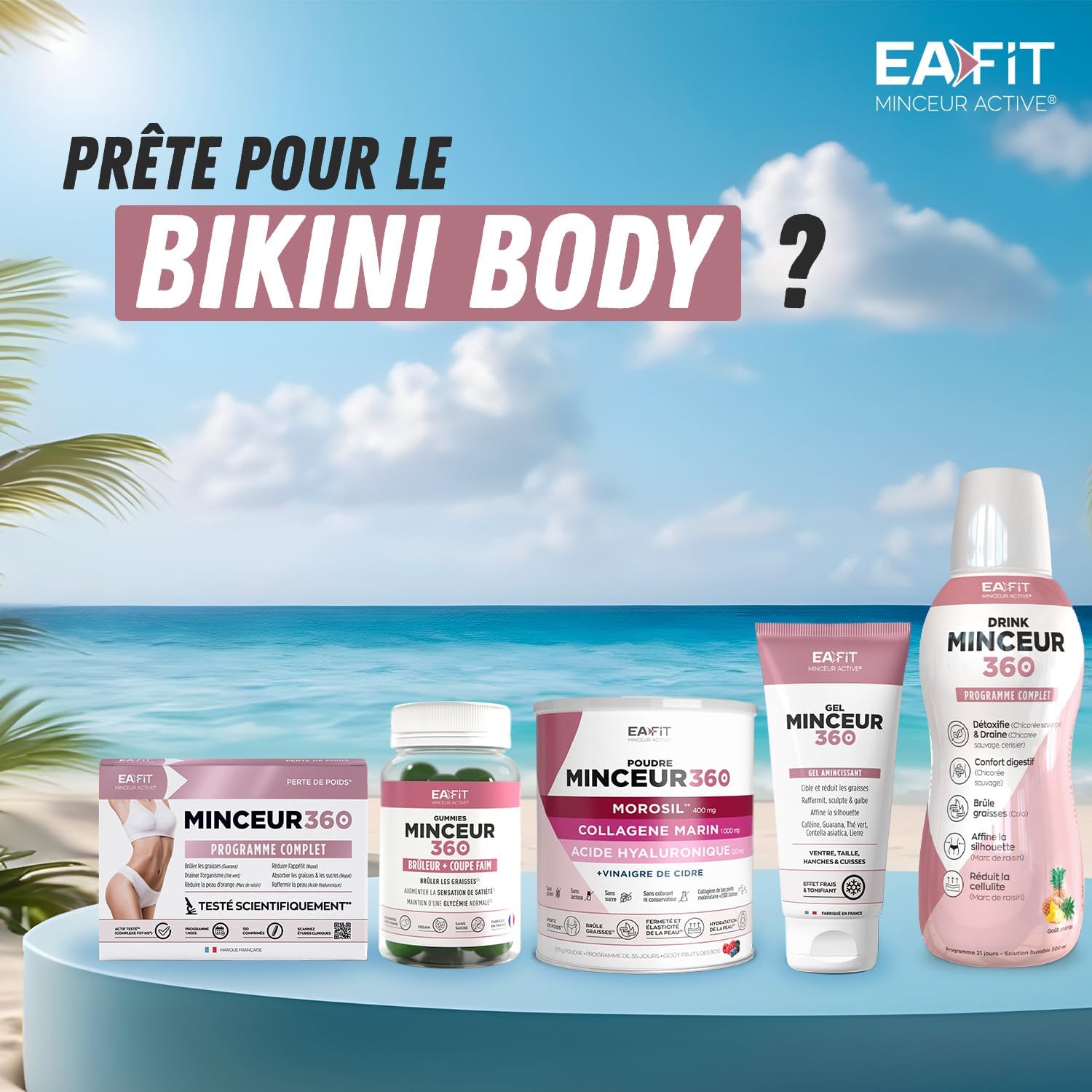 Slimming Drink | Slimming 360 drink EAFIT | Fast and effective slimming drink | Fat burner | Drains and detoxifies for effective weight loss | Pineapple taste | 500 ml | Made in France - Image 8