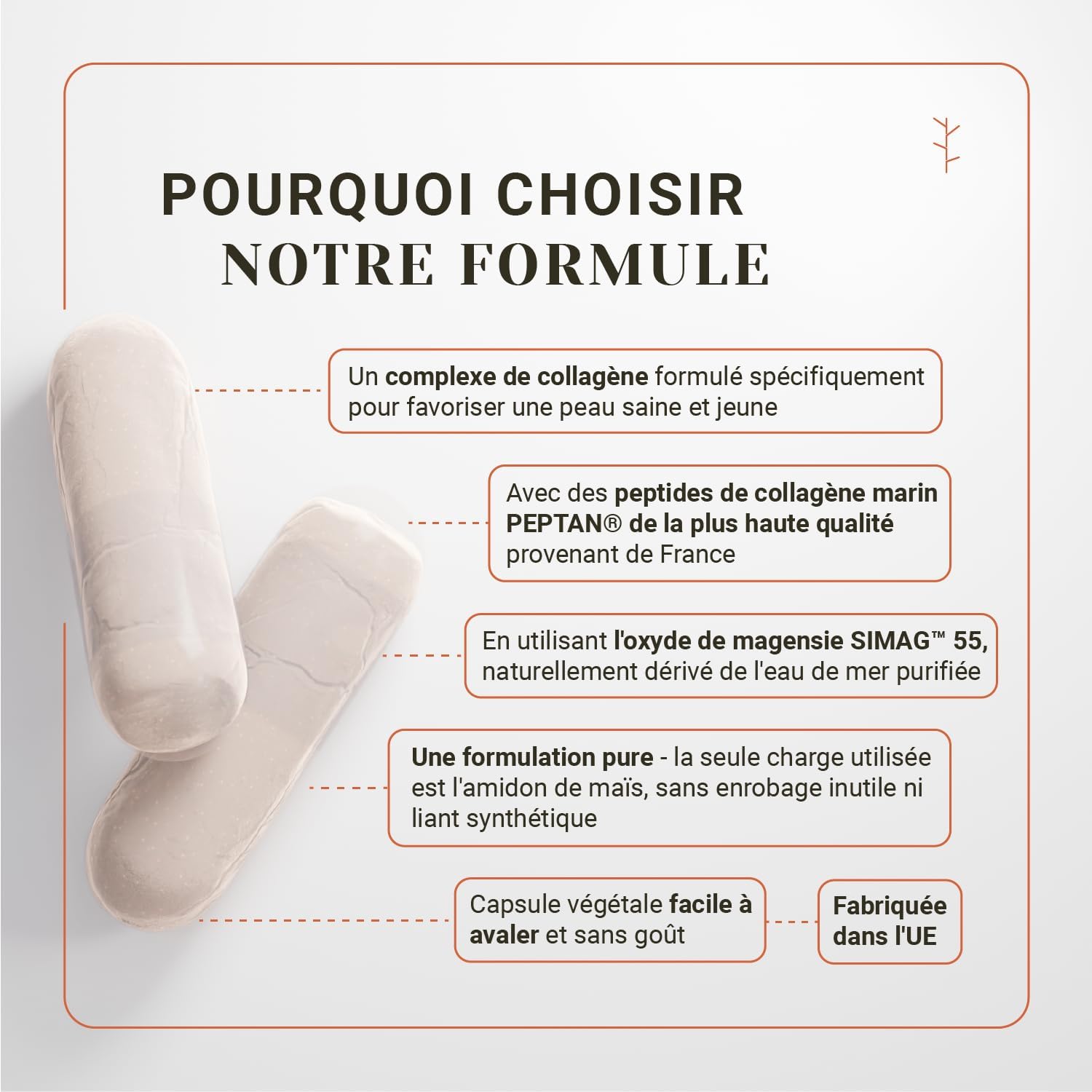 Marine Collagen and Hyaluronic Acid | Nullure | 120 Capsules | Natural Anti-Wrinkle Formula + Vitamin C + Marine Magnesium + Resveratrol + Coenzyme Q10 | No Excipient - Image 4