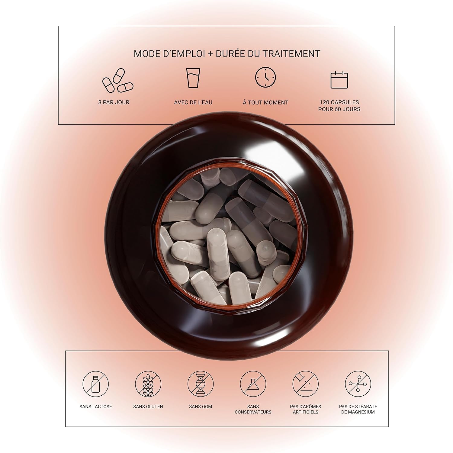 Marine Collagen and Hyaluronic Acid | Nullure | 120 Capsules | Natural Anti-Wrinkle Formula + Vitamin C + Marine Magnesium + Resveratrol + Coenzyme Q10 | No Excipient - Image 5
