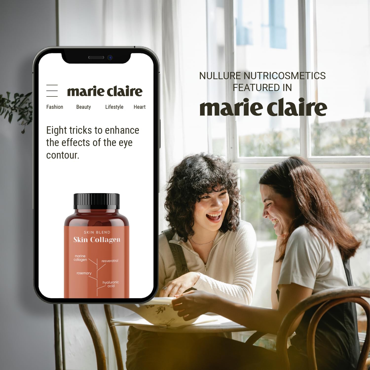 Marine Collagen and Hyaluronic Acid | Nullure | 120 Capsules | Natural Anti-Wrinkle Formula + Vitamin C + Marine Magnesium + Resveratrol + Coenzyme Q10 | No Excipient - Image 6
