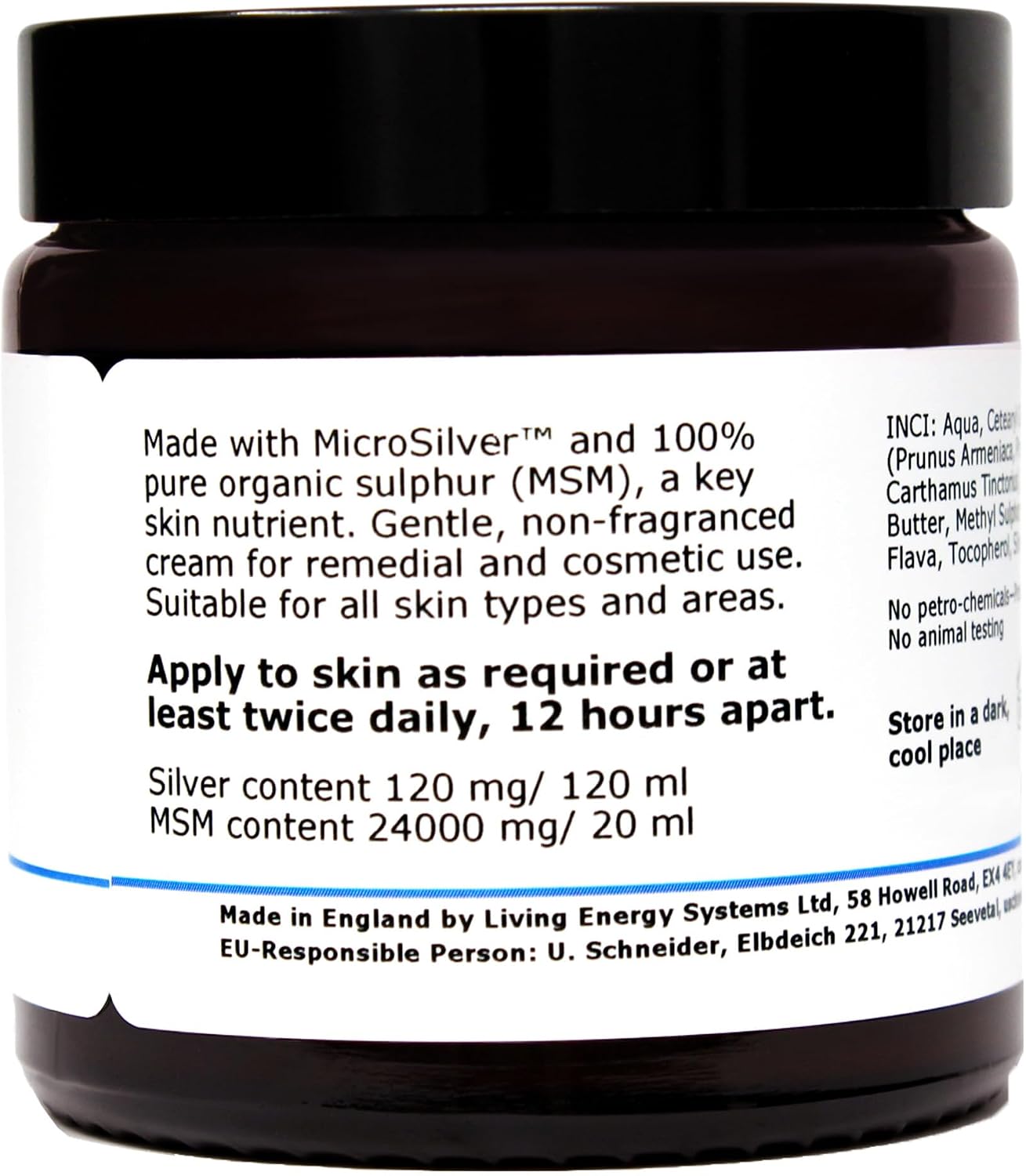 Silver Cream - MSM - Capacity: 120 ml - Image 3