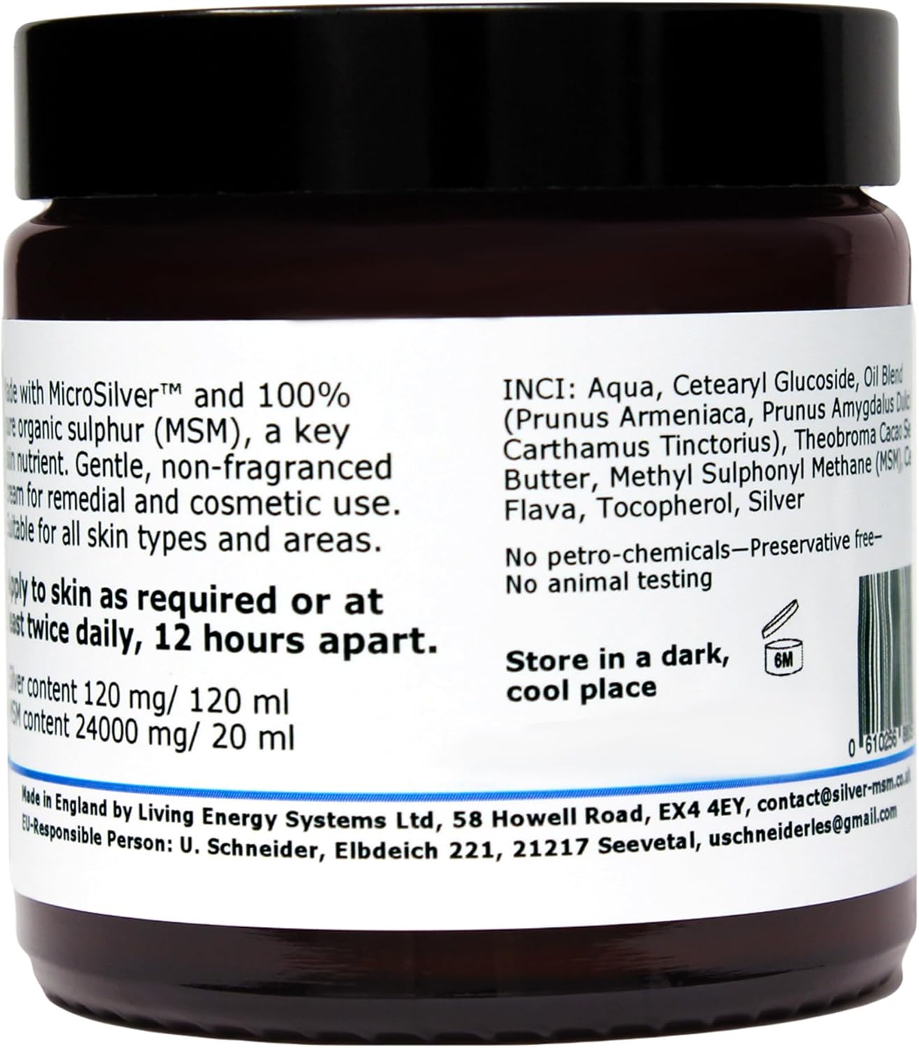 Silver Cream - MSM - Capacity: 120 ml - Image 4