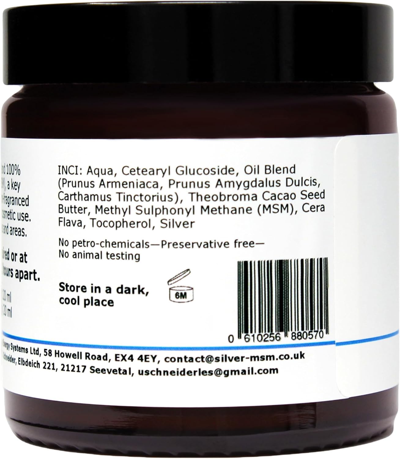 Silver Cream - MSM - Capacity: 120 ml - Image 5