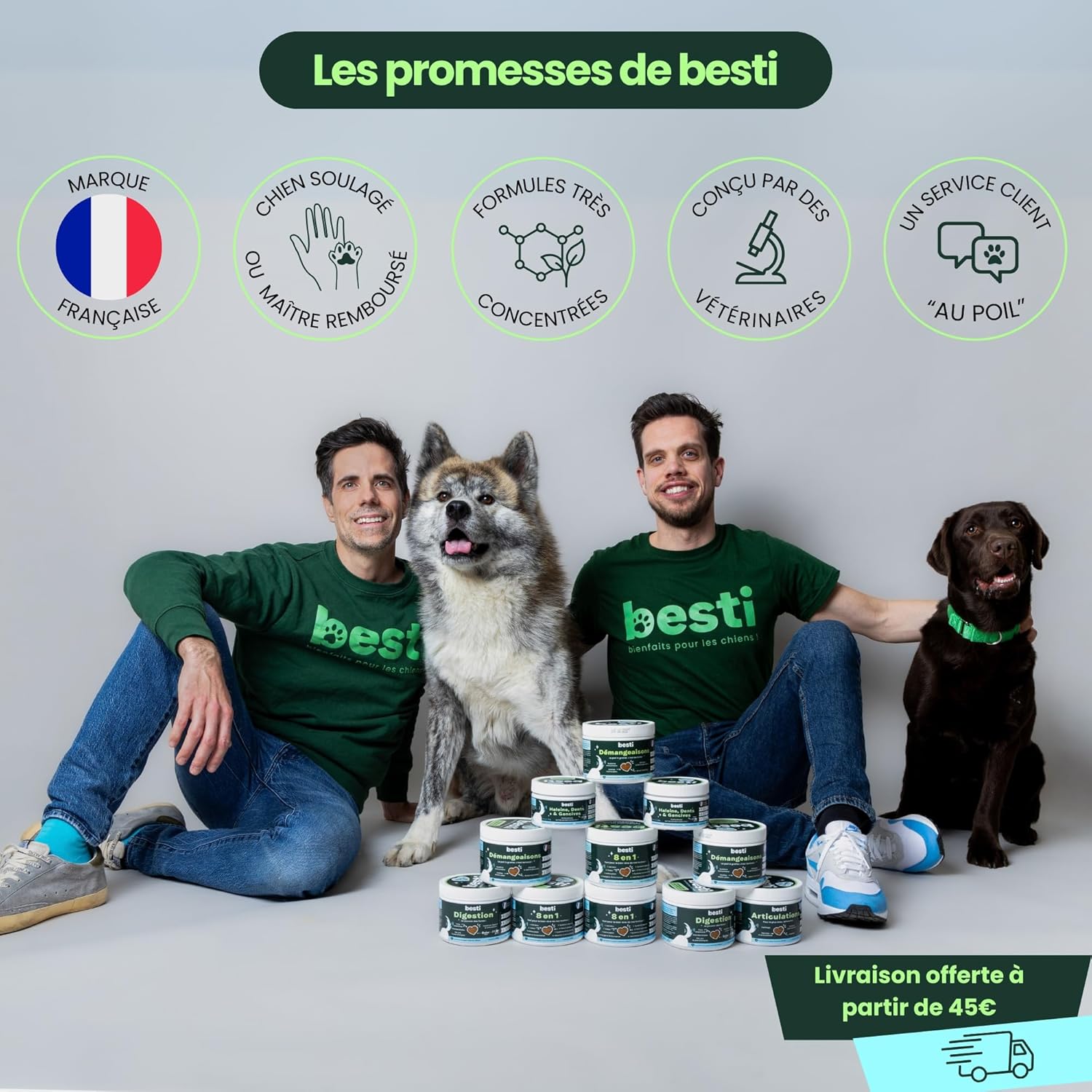 BESTI - 8 in 1 | 120 Premium Multi-Vit Dog Food Supplements | Vitality, Probiotics, Joints, Coat, Heart, Brain | French Brand - Veterinary Formula | Chicken | 300g - Image 7