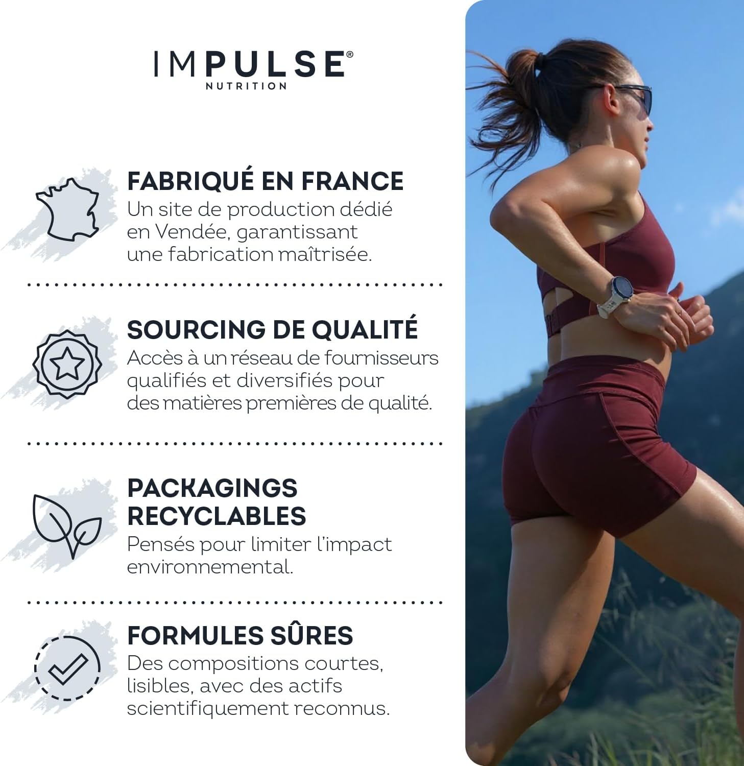Impulse Nutrition - Hydrolyzed Marine Collagen Type 1 Peptan Powder with Vitamin C - Food Supplement Recovery, Joints & Skin - 270g - Neutral taste - Made in France - Image 7