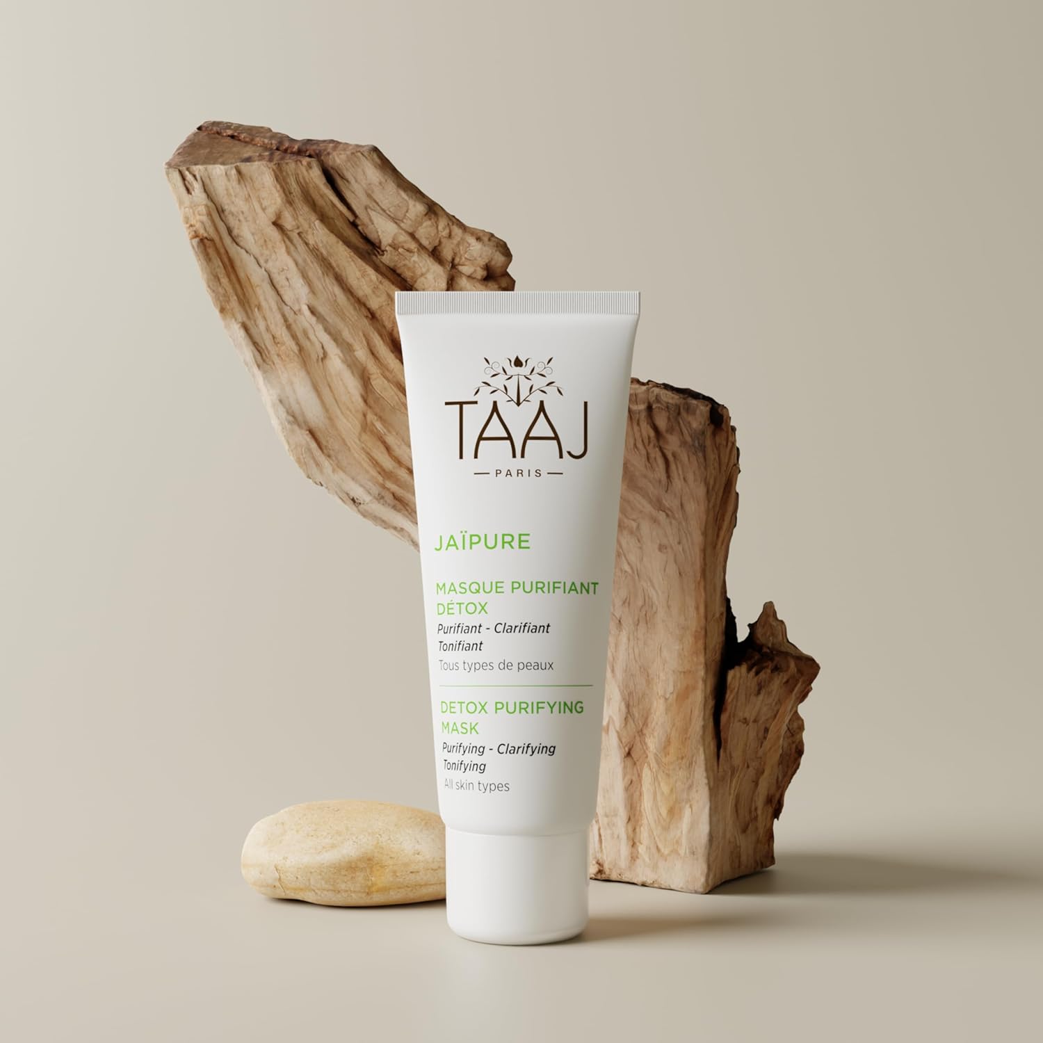 TAAJ | Detox Purifying Mask - JAÏPURE | Purifies, Clarifies & Tones | Antioxidant & Purifying Active | Replenishes Fabrics | Tightens Pores | Fresh & Radiant Complexion | Vegan | 75 ml - Image 3